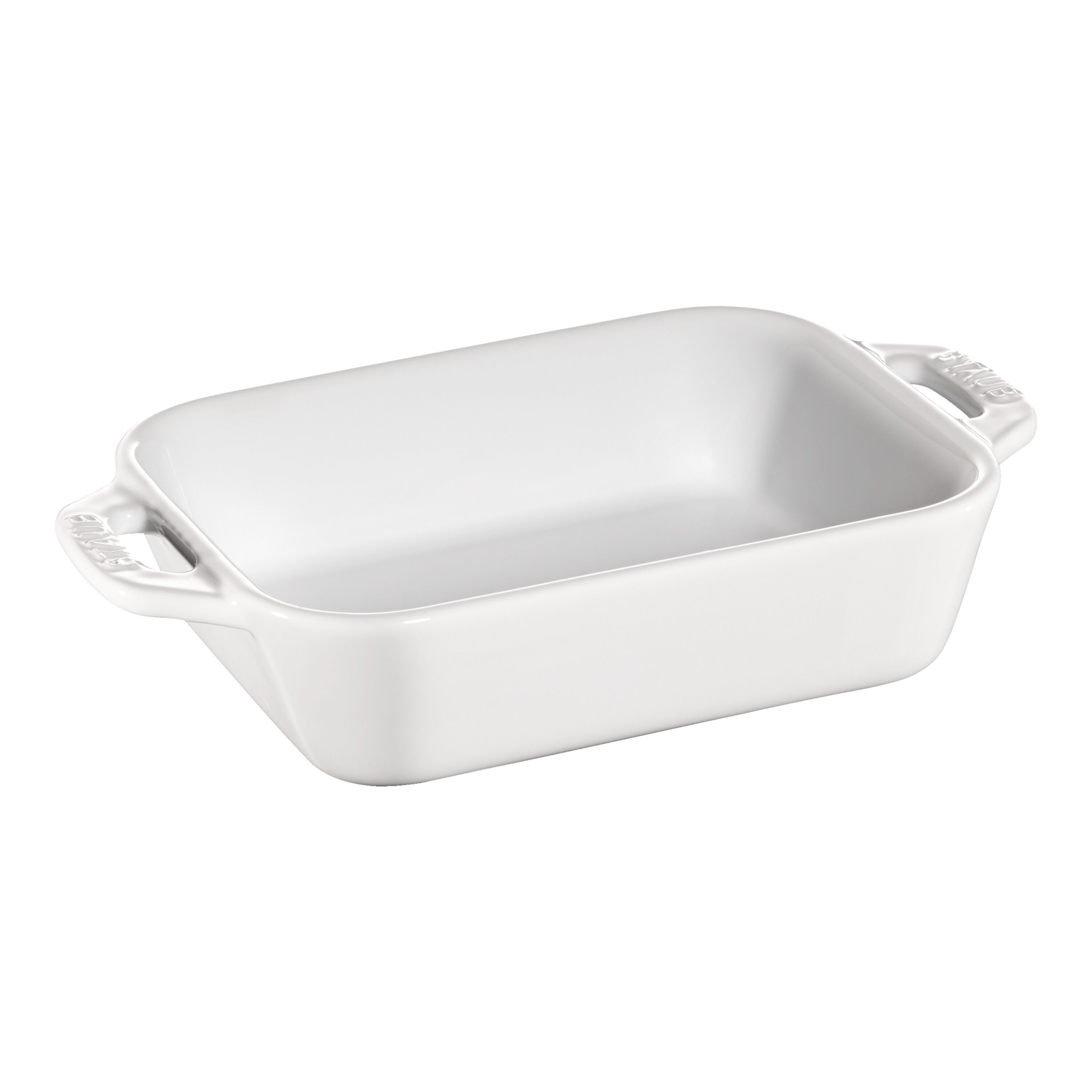 14 x 11 cm rectangular ceramic Oven dish white