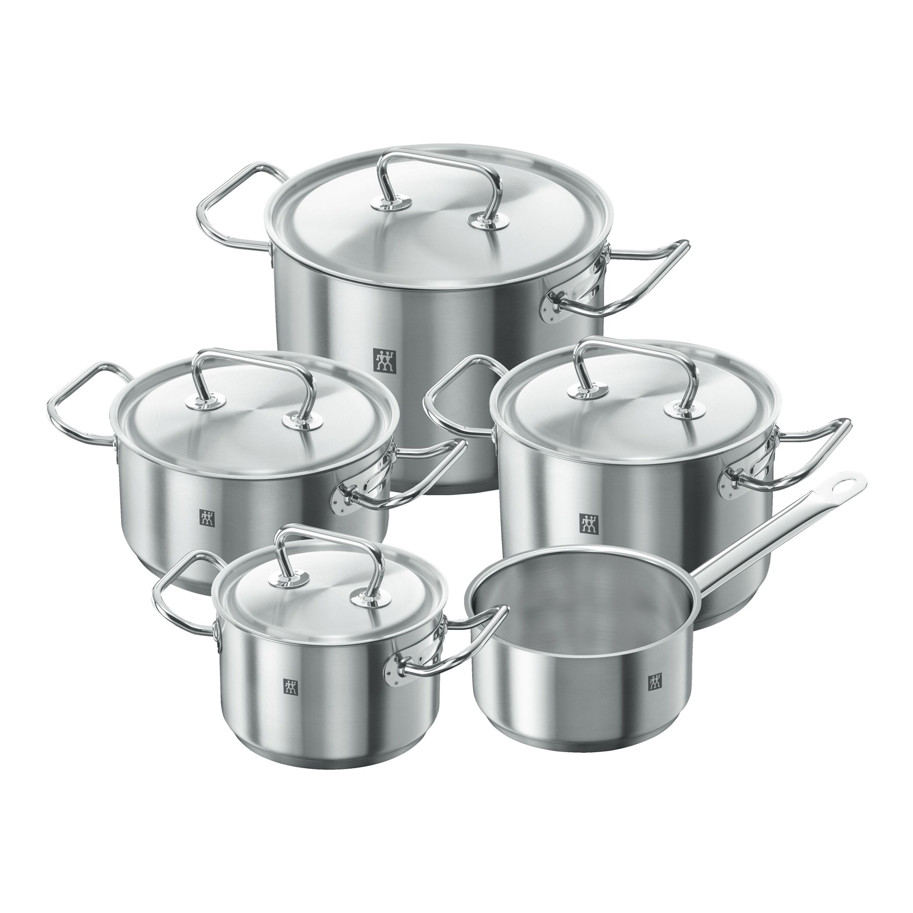 5-pcs 18/10 Stainless Steel Pot set silver
