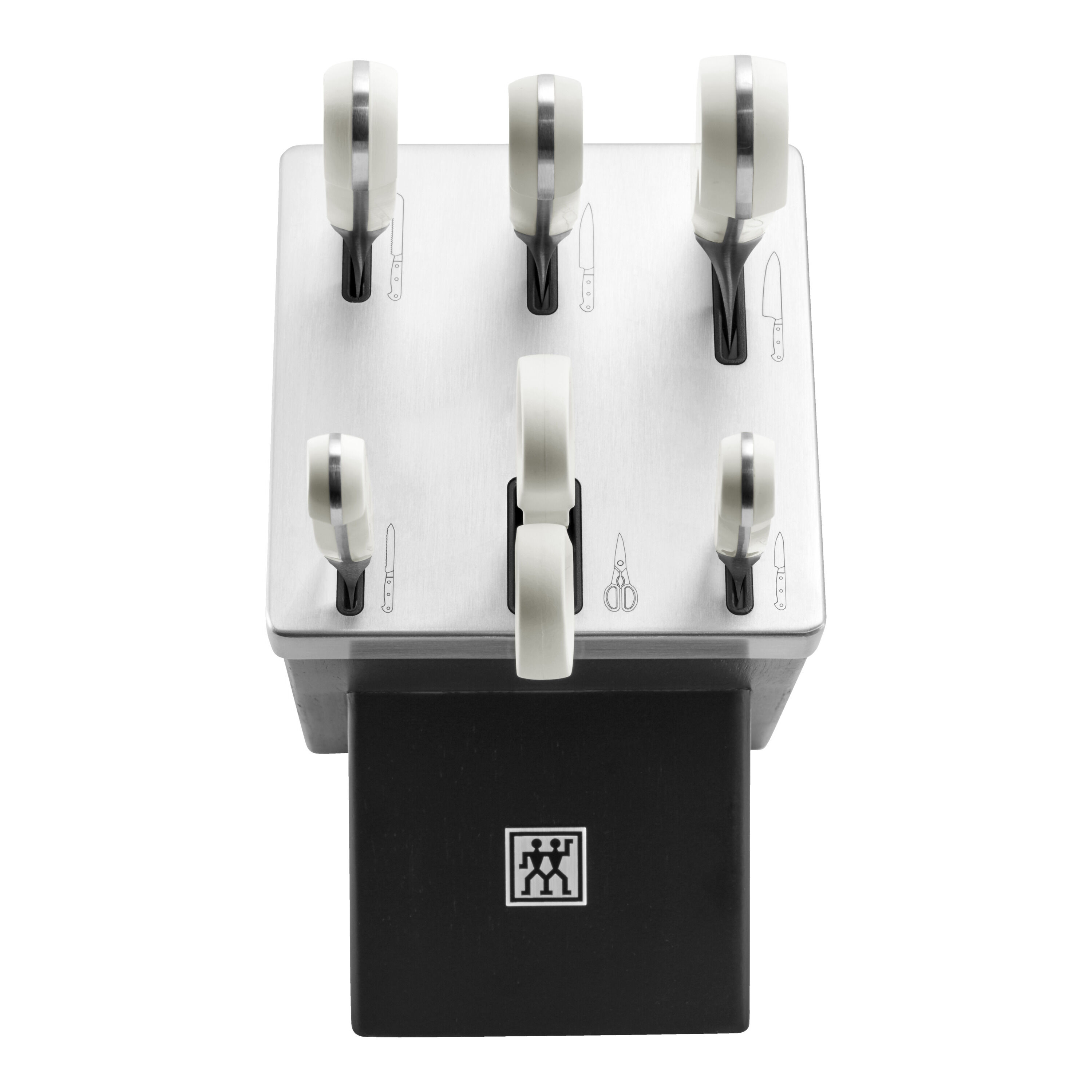 7-pcs, Knife block set, black