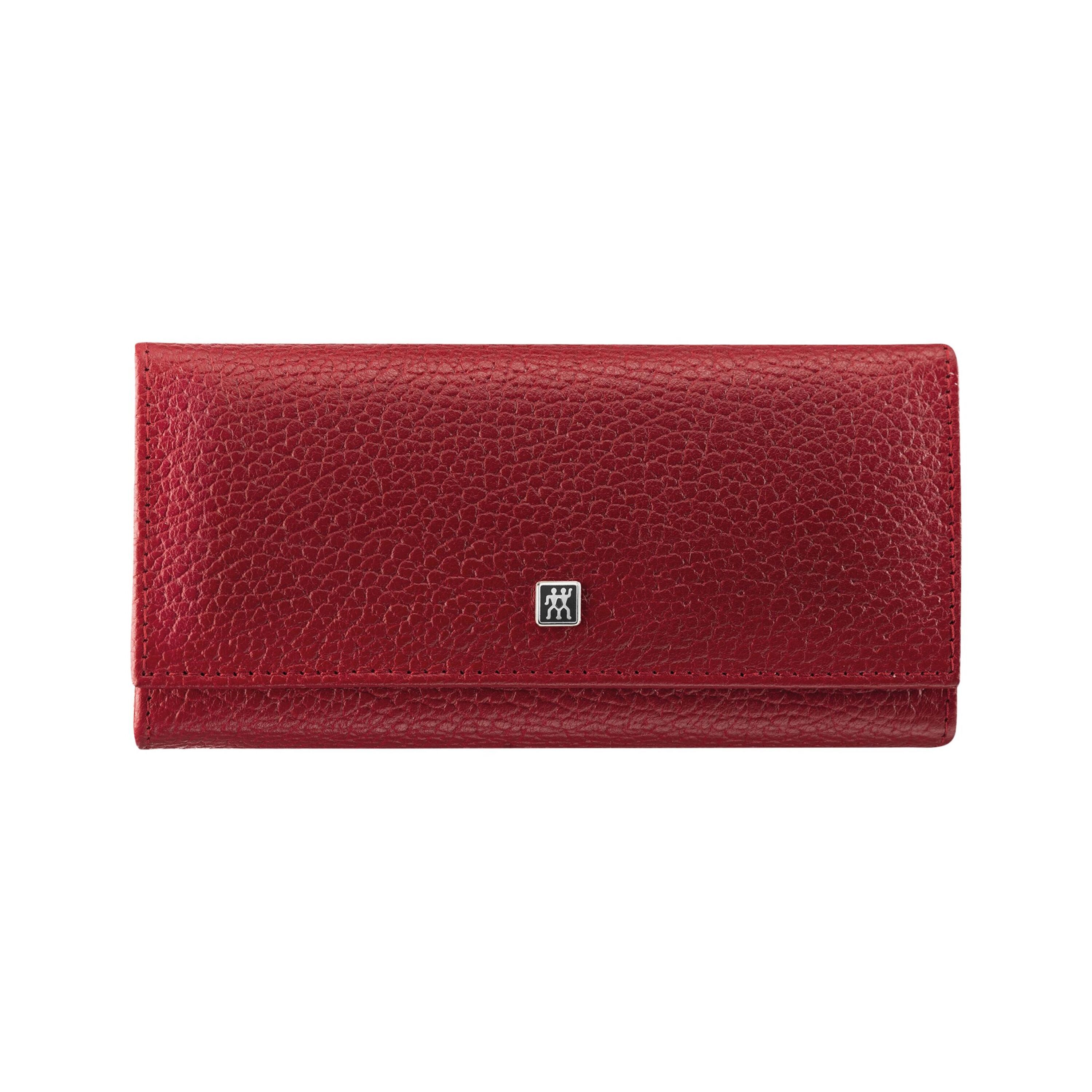5-pcs Leather Snap fastener case red