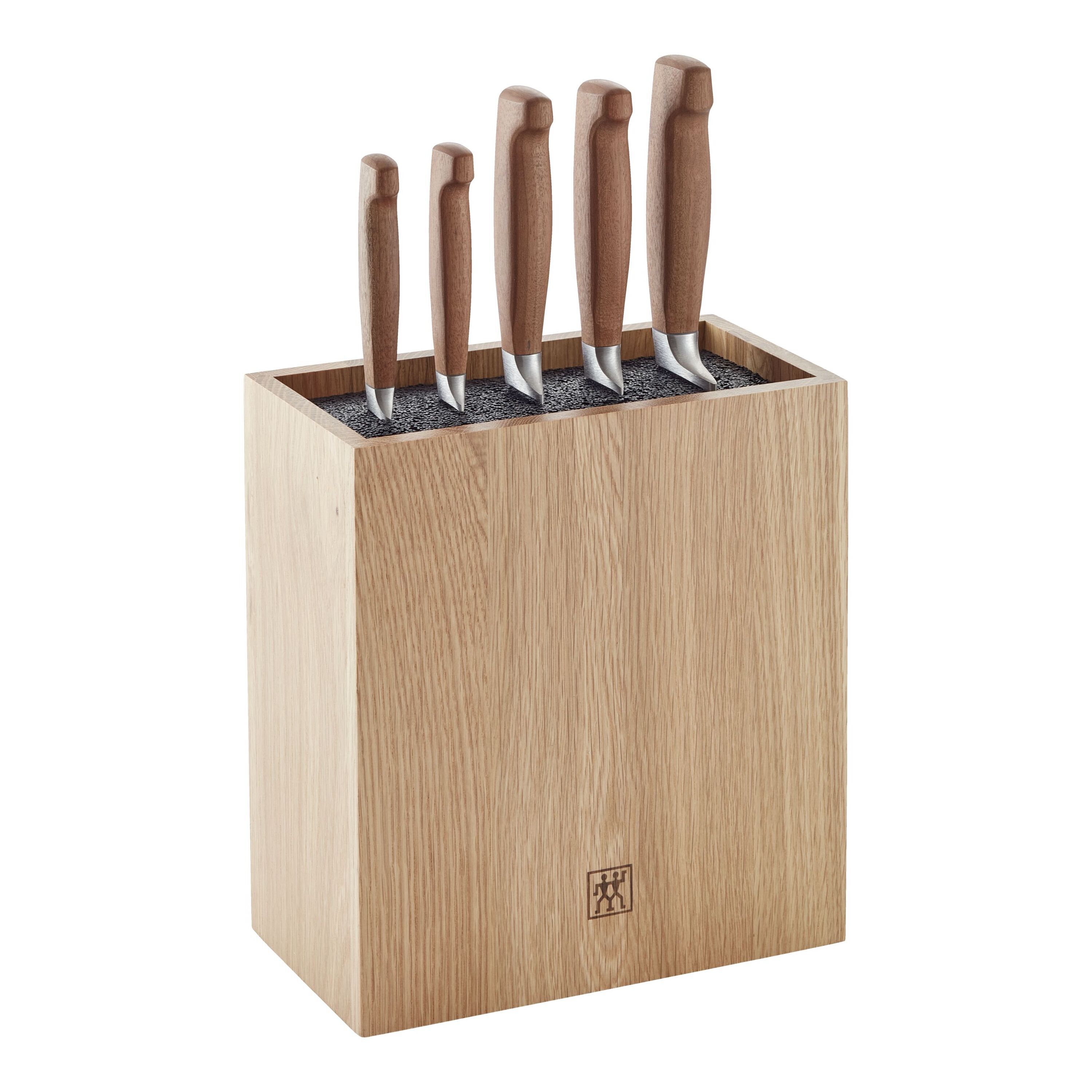 6-pcs, Knife block set, brown