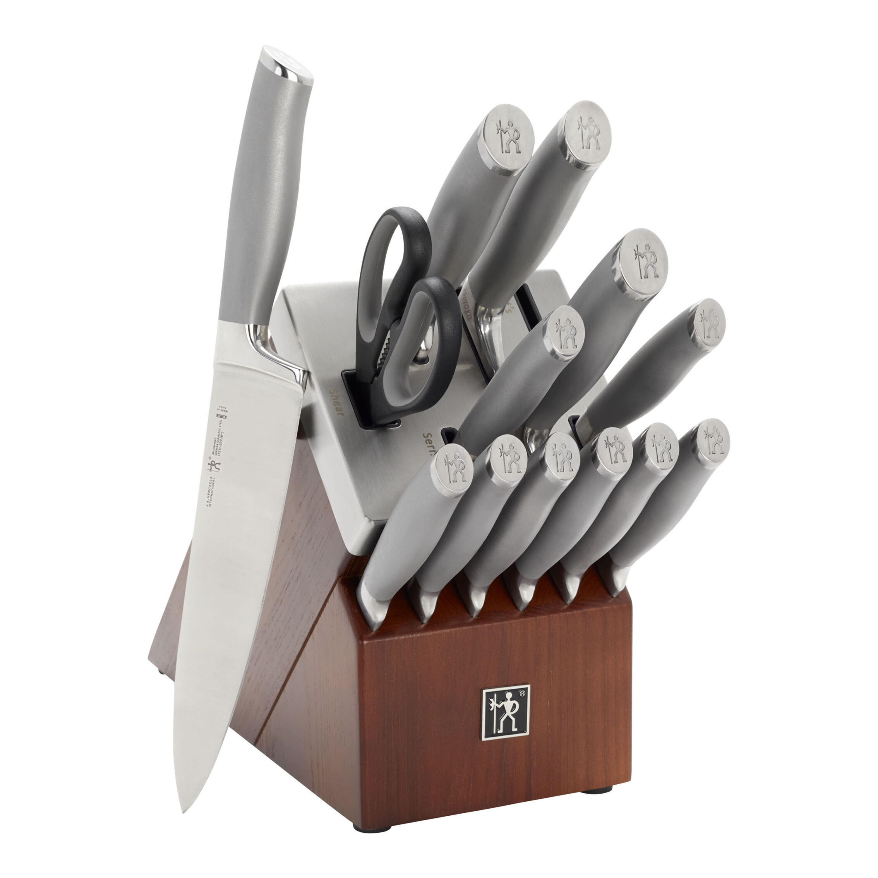 14-pcs, Knife block set, brown