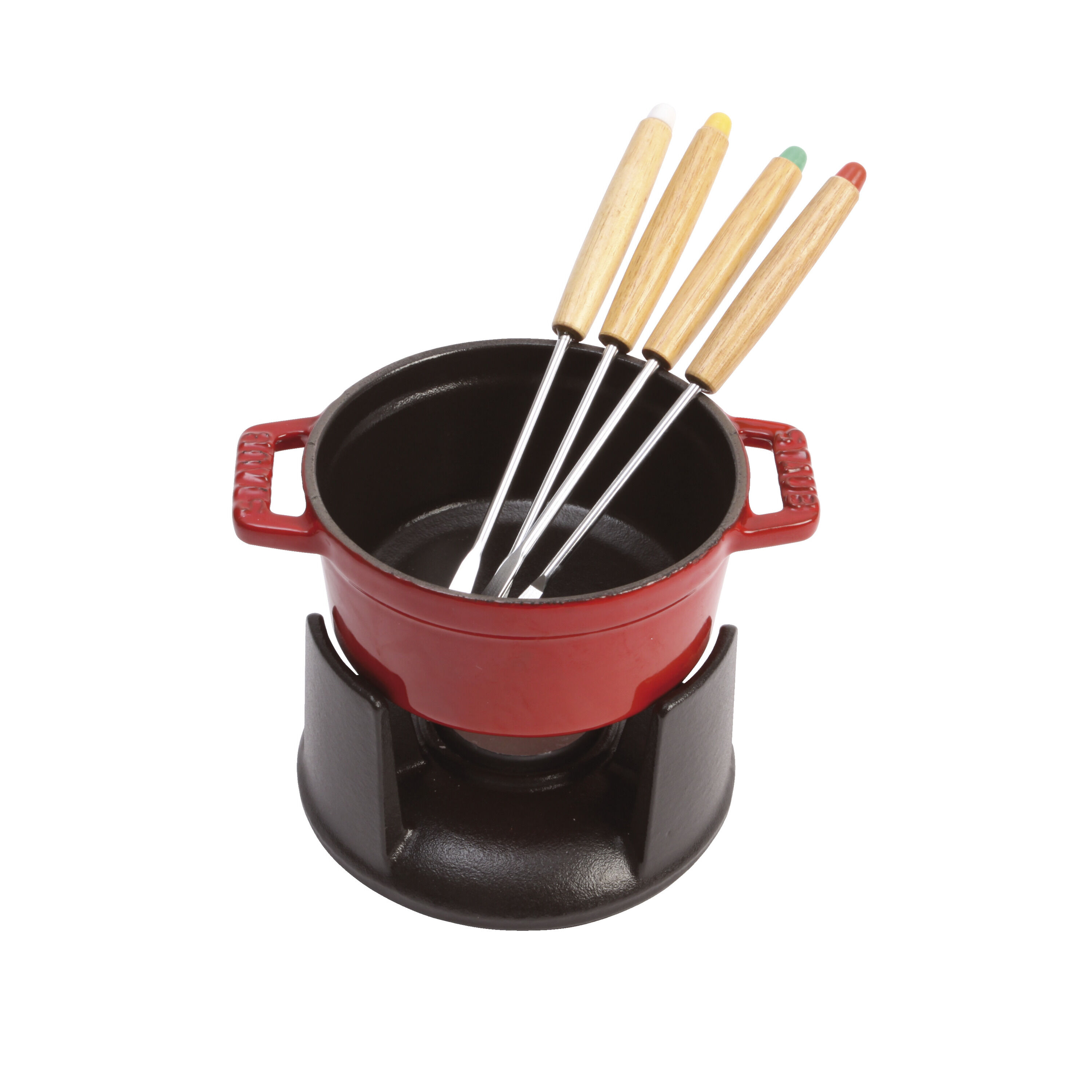 10 cm Cast iron Fondue Set cherry