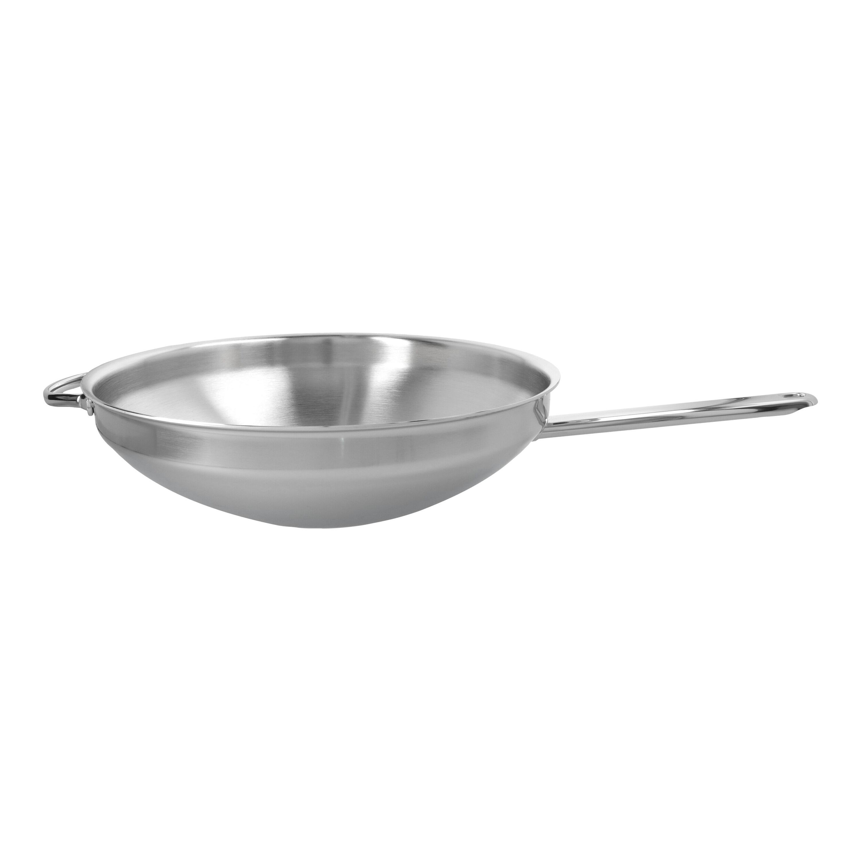 32 cm 18/10 Stainless Steel Wok flat bottom