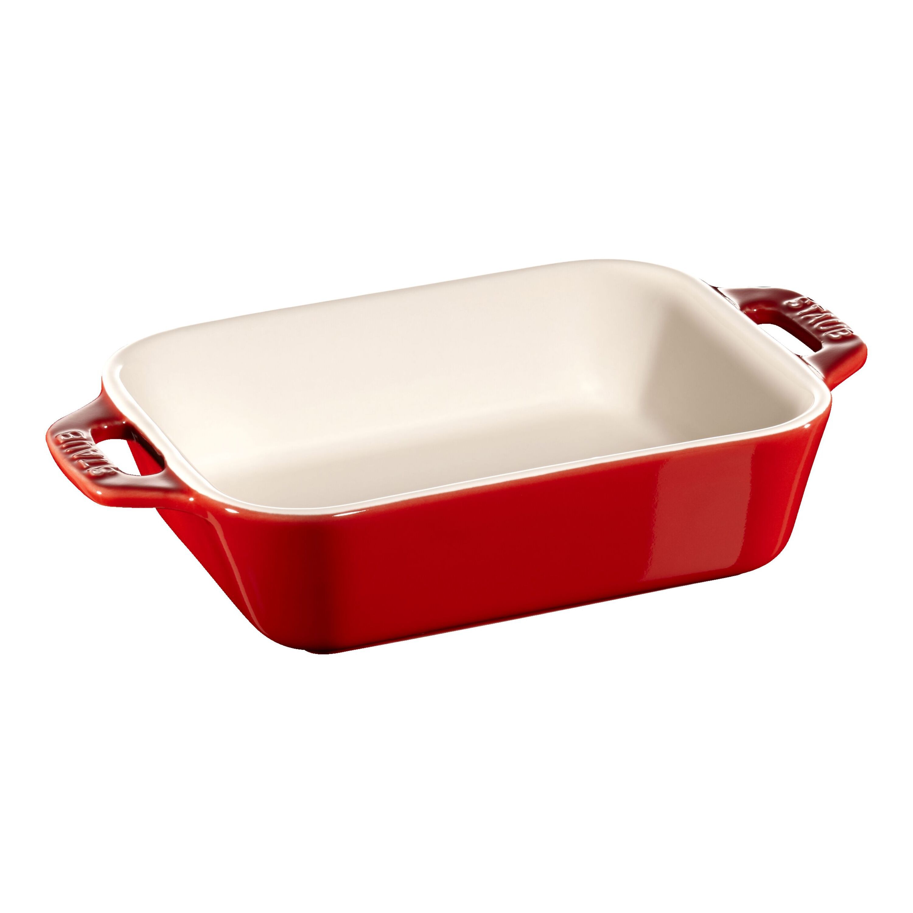 14 x 11 cm rectangular ceramic Oven dish cherry
