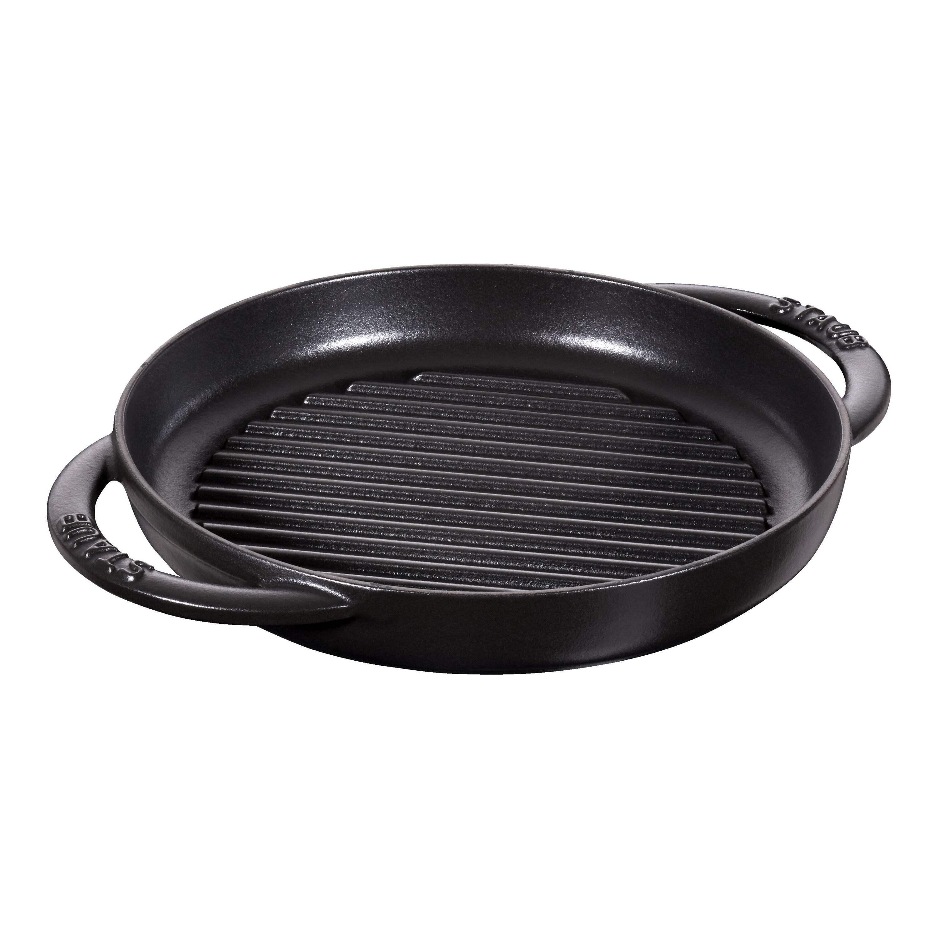 23 cm round Cast iron Pure Grill black