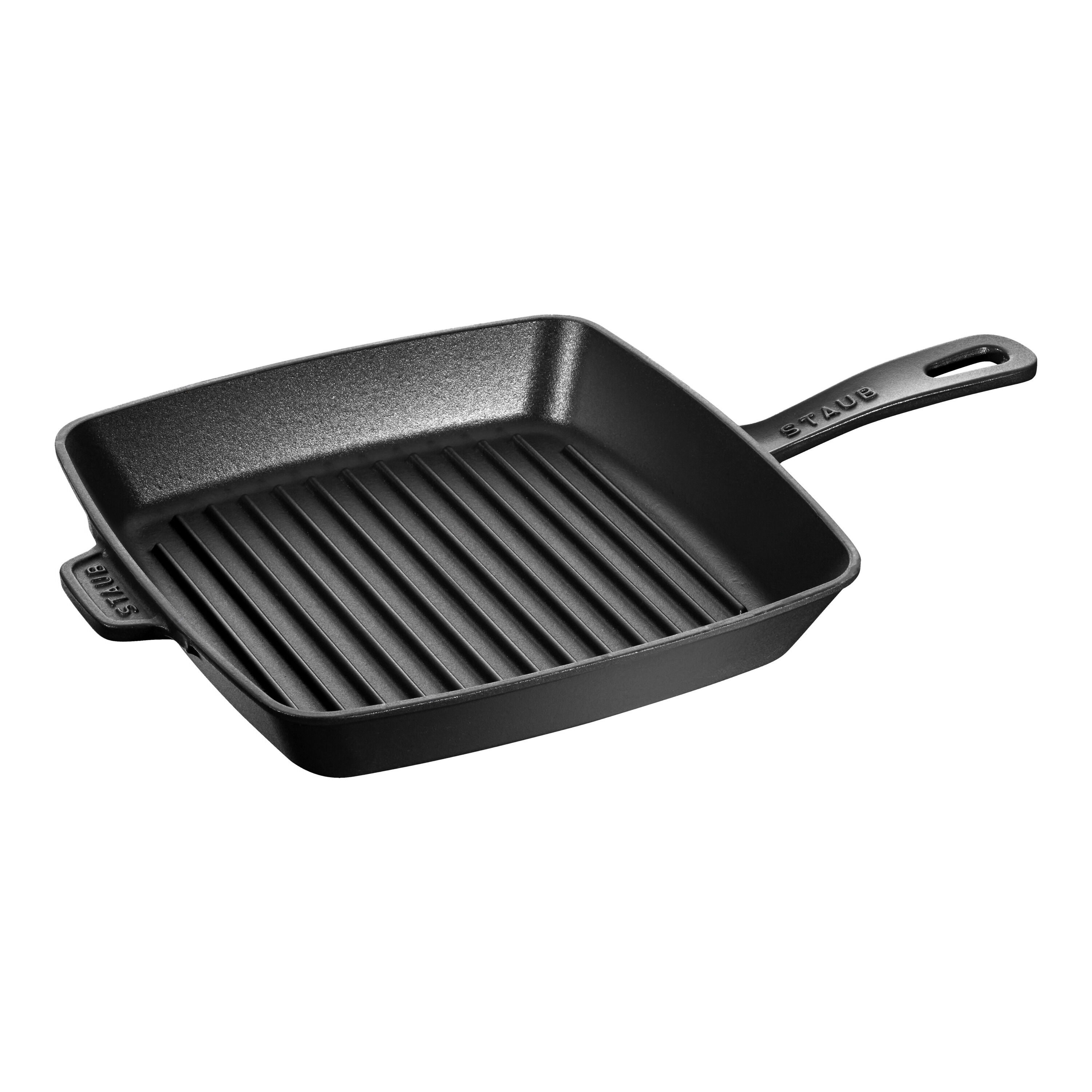 26 cm square Cast iron American grill black