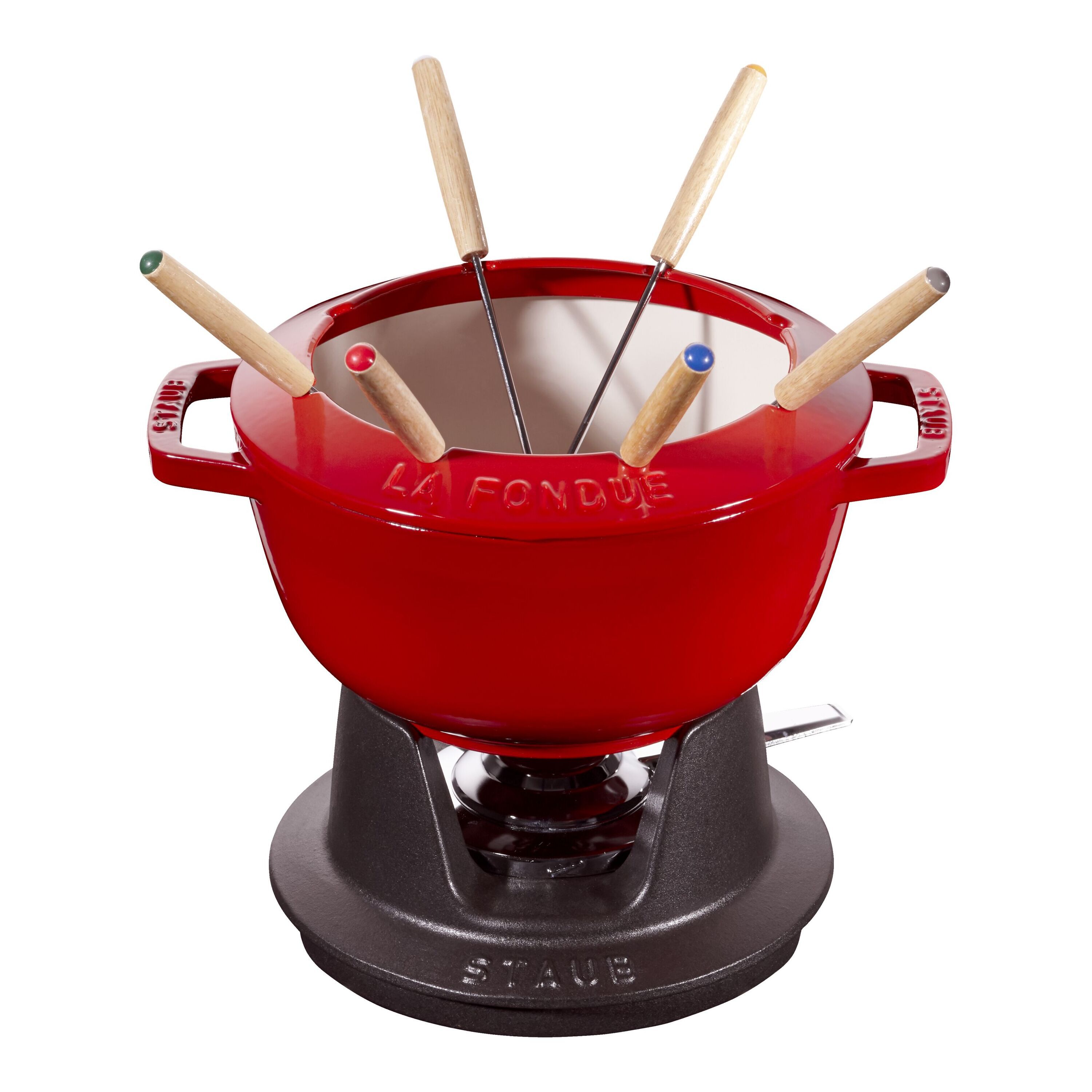 20 cm Cast iron Fondue Set cherry