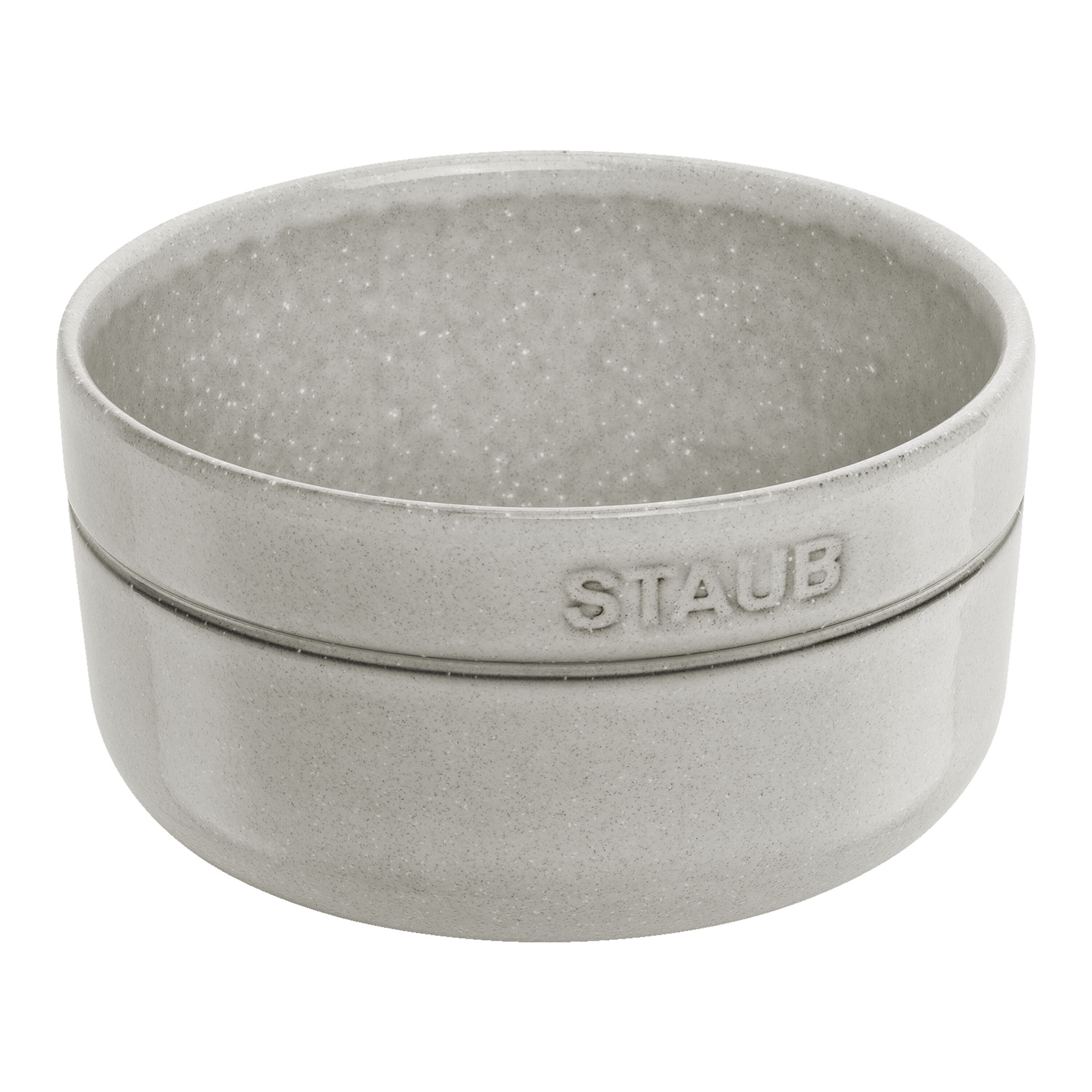12 cm round ceramic Bowl white truffle