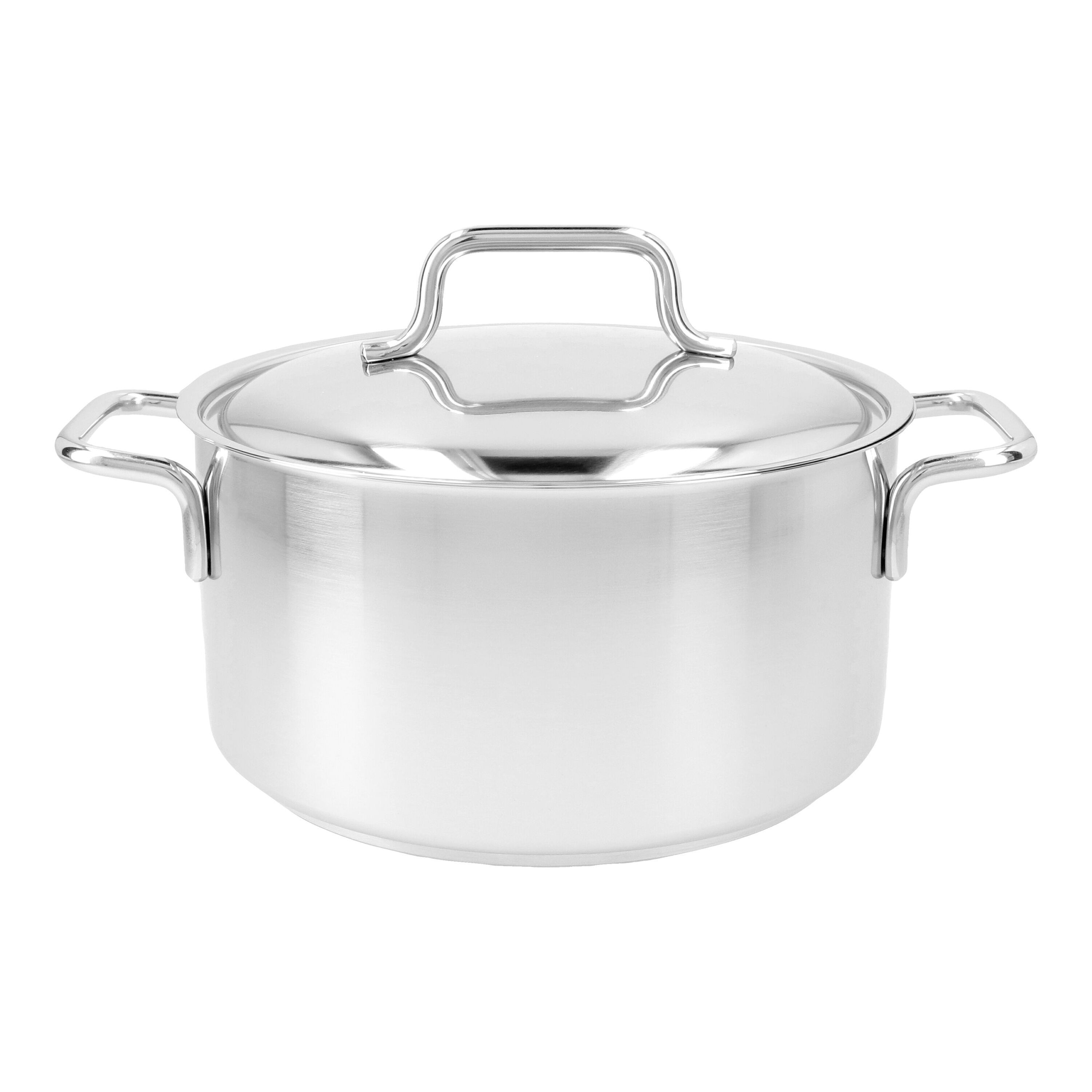 20 cm 18/10 Stainless Steel Stew pot with lid silver