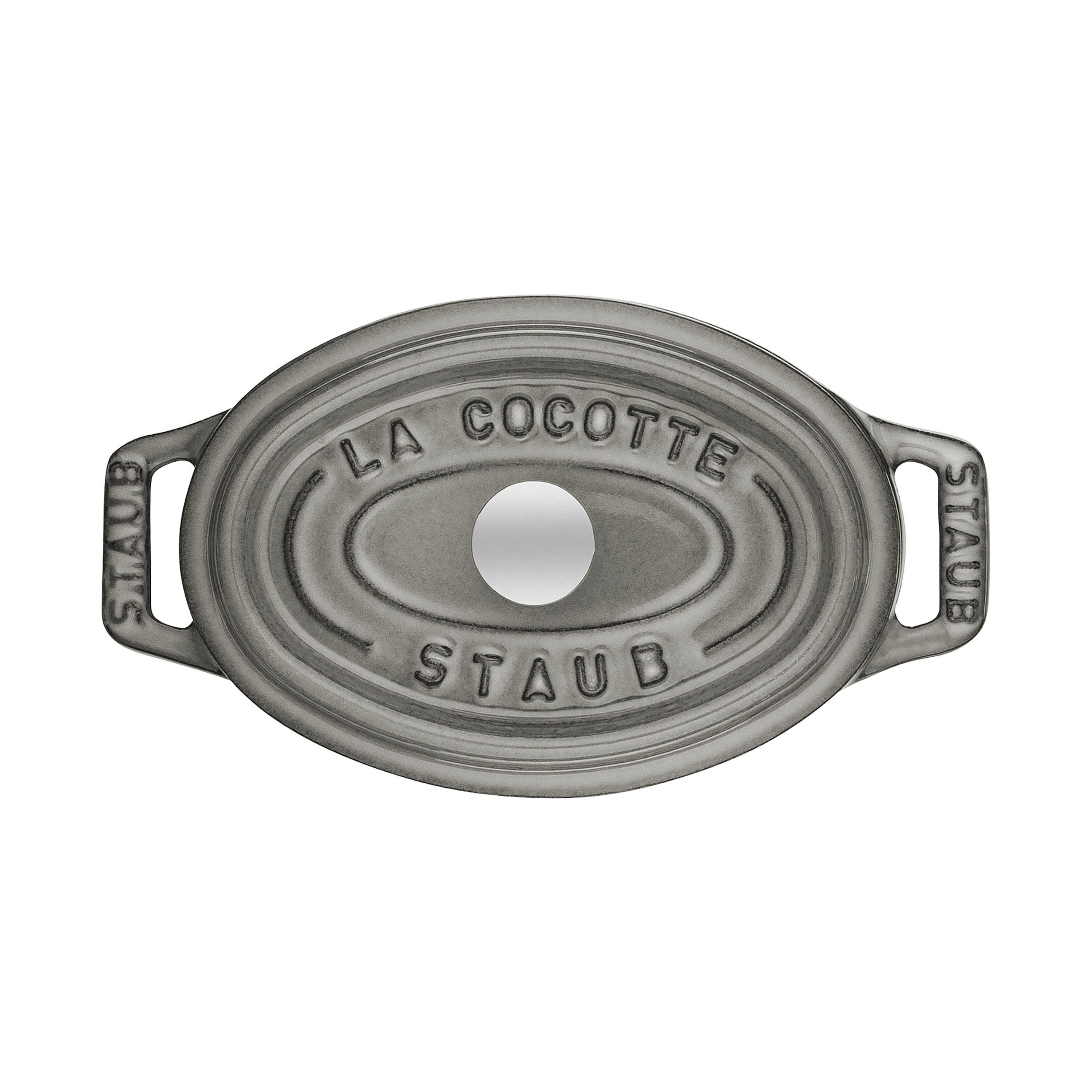 11 cm oval Cast iron Mini Cocotte graphite-grey