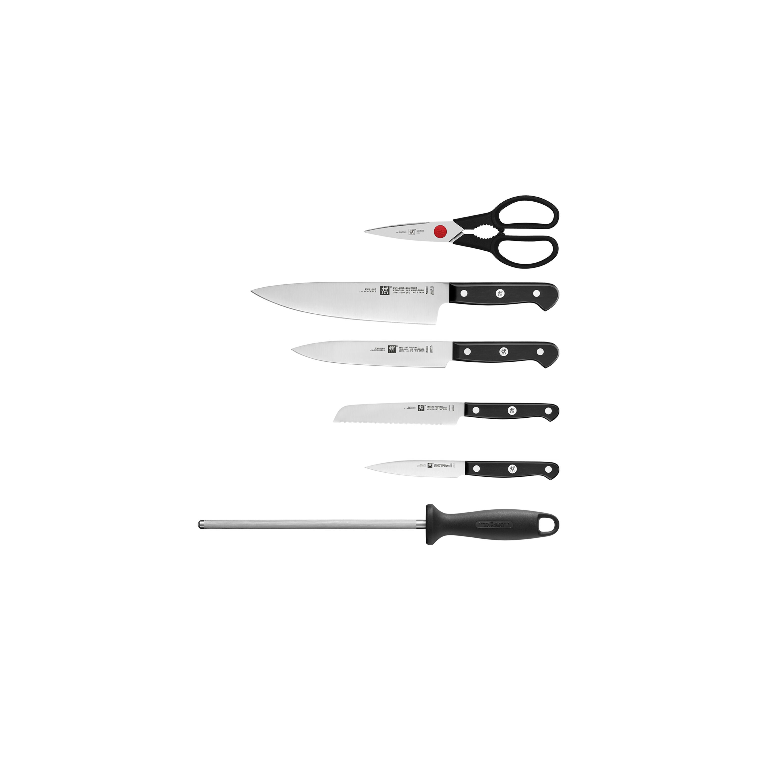 7-pcs, Knife block set, natural
