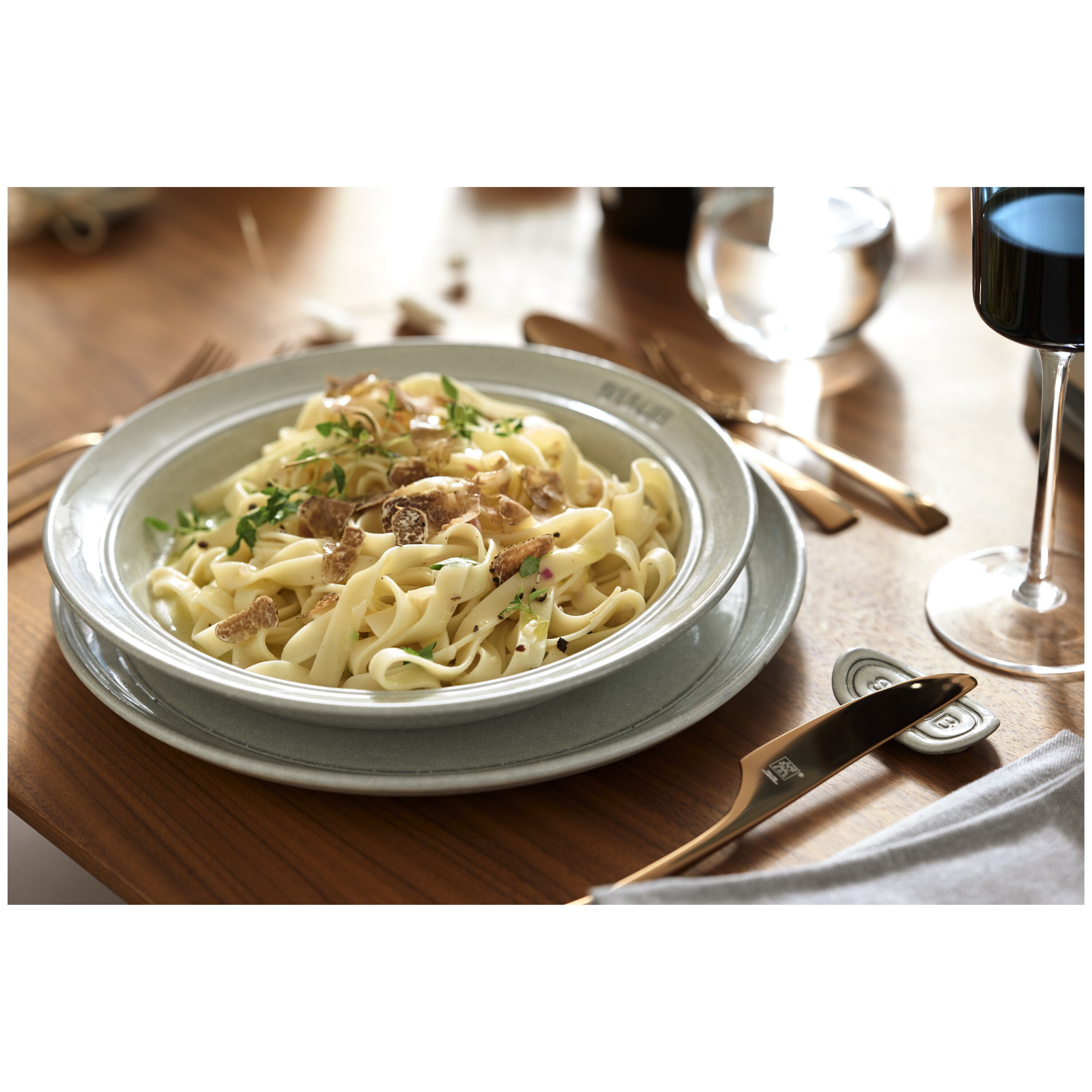 24 cm ceramic Plate white truffle