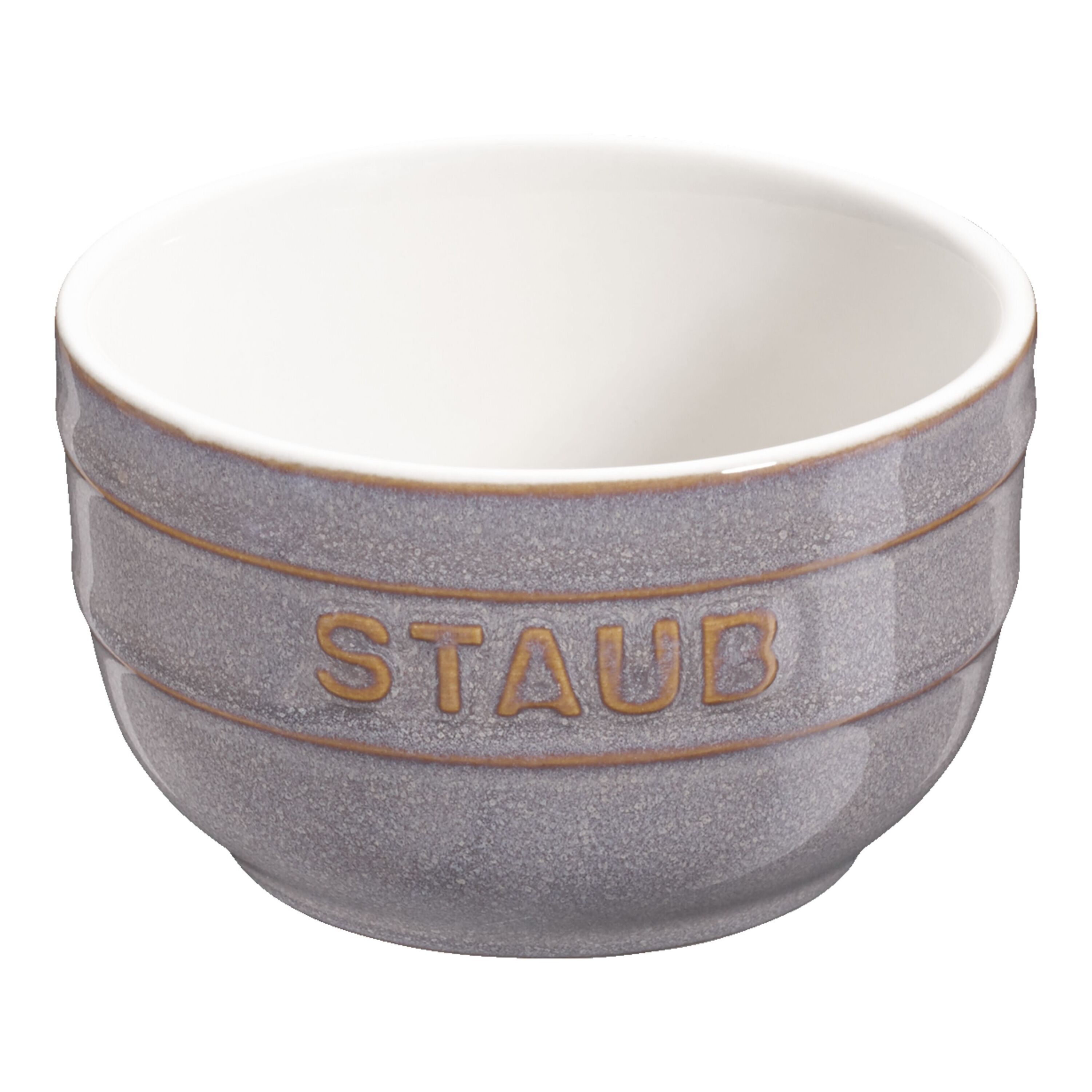 9 cm / 2-pcs round ceramic Ramekin set ancient-grey