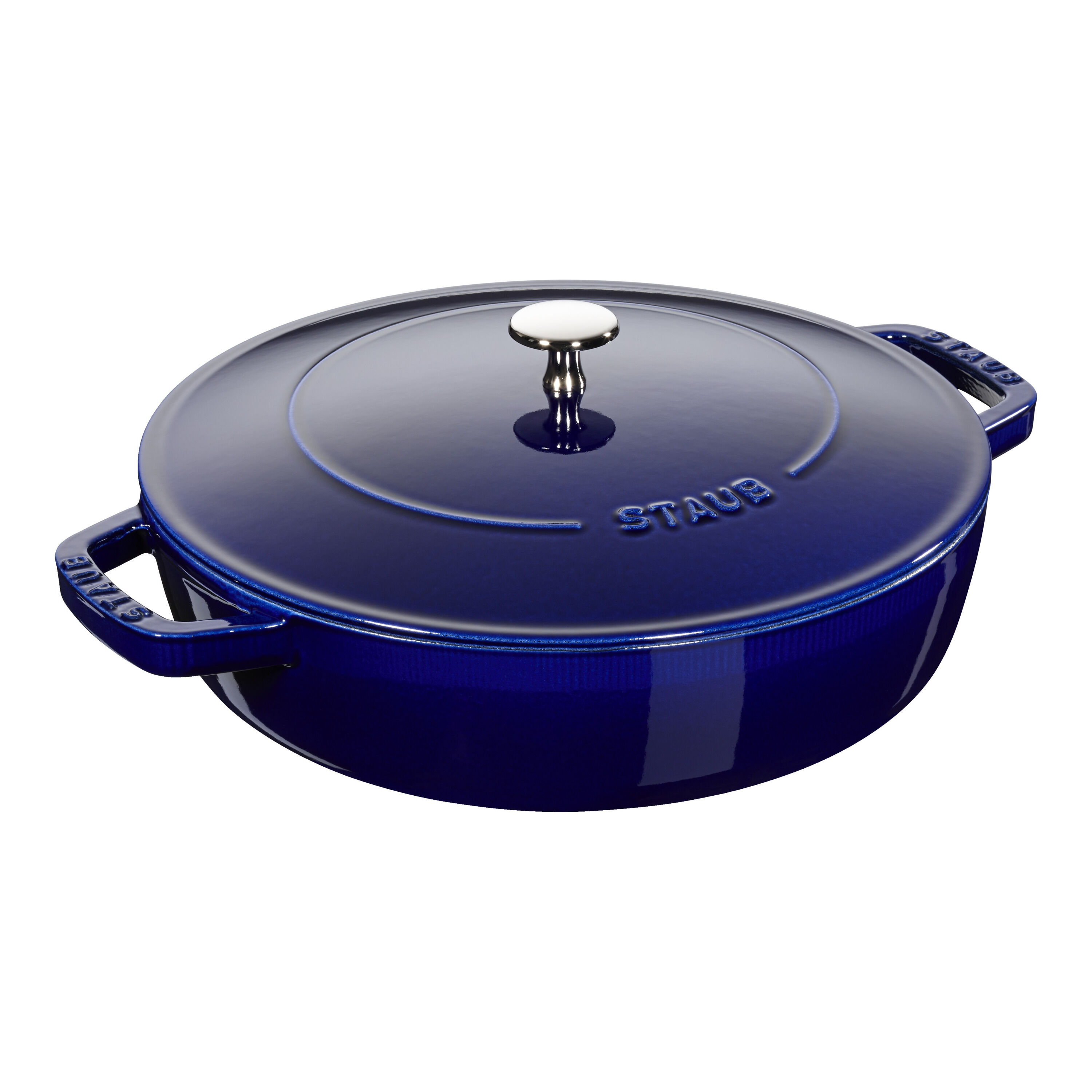 28 cm round Cast iron Saute pan Chistera dark-blue