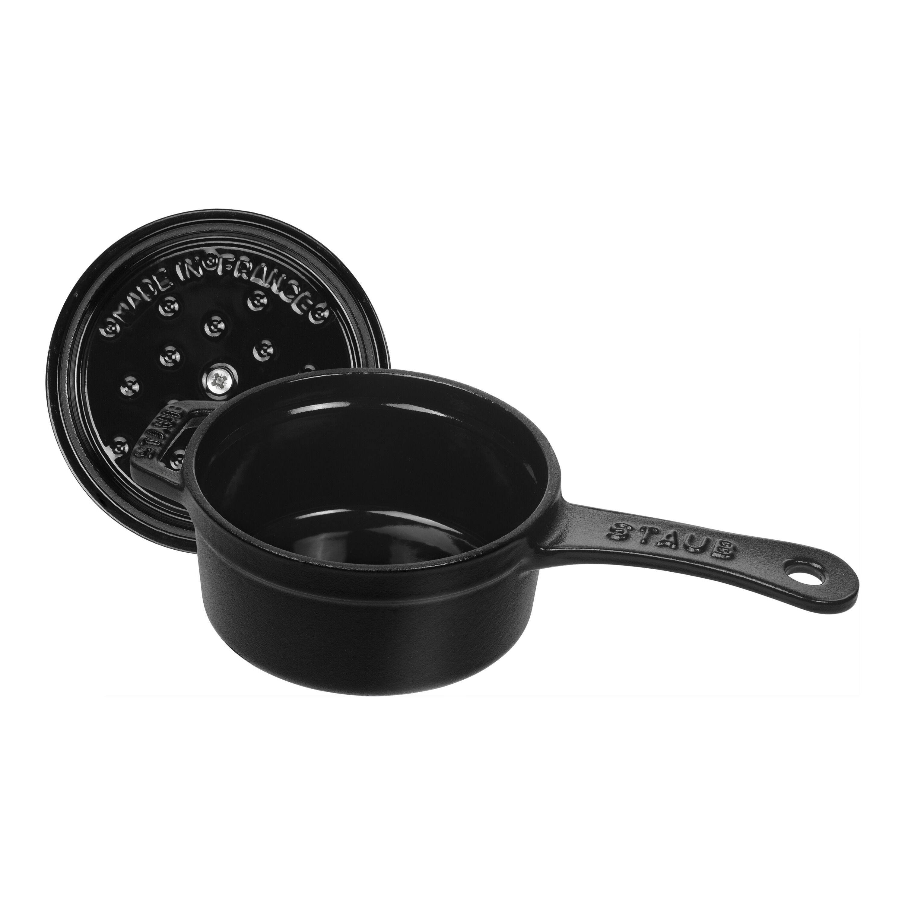 10 cm Cast iron Saucepan black