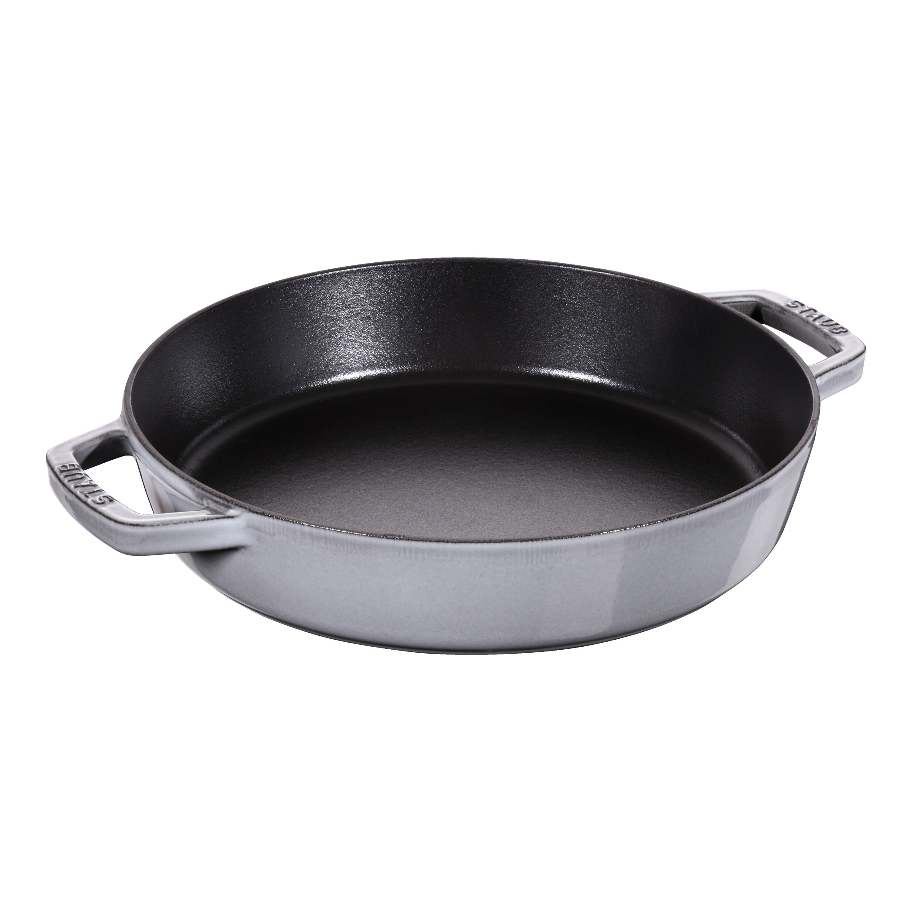 26 cm Cast iron Frying pan with 2 handles graphite-grey