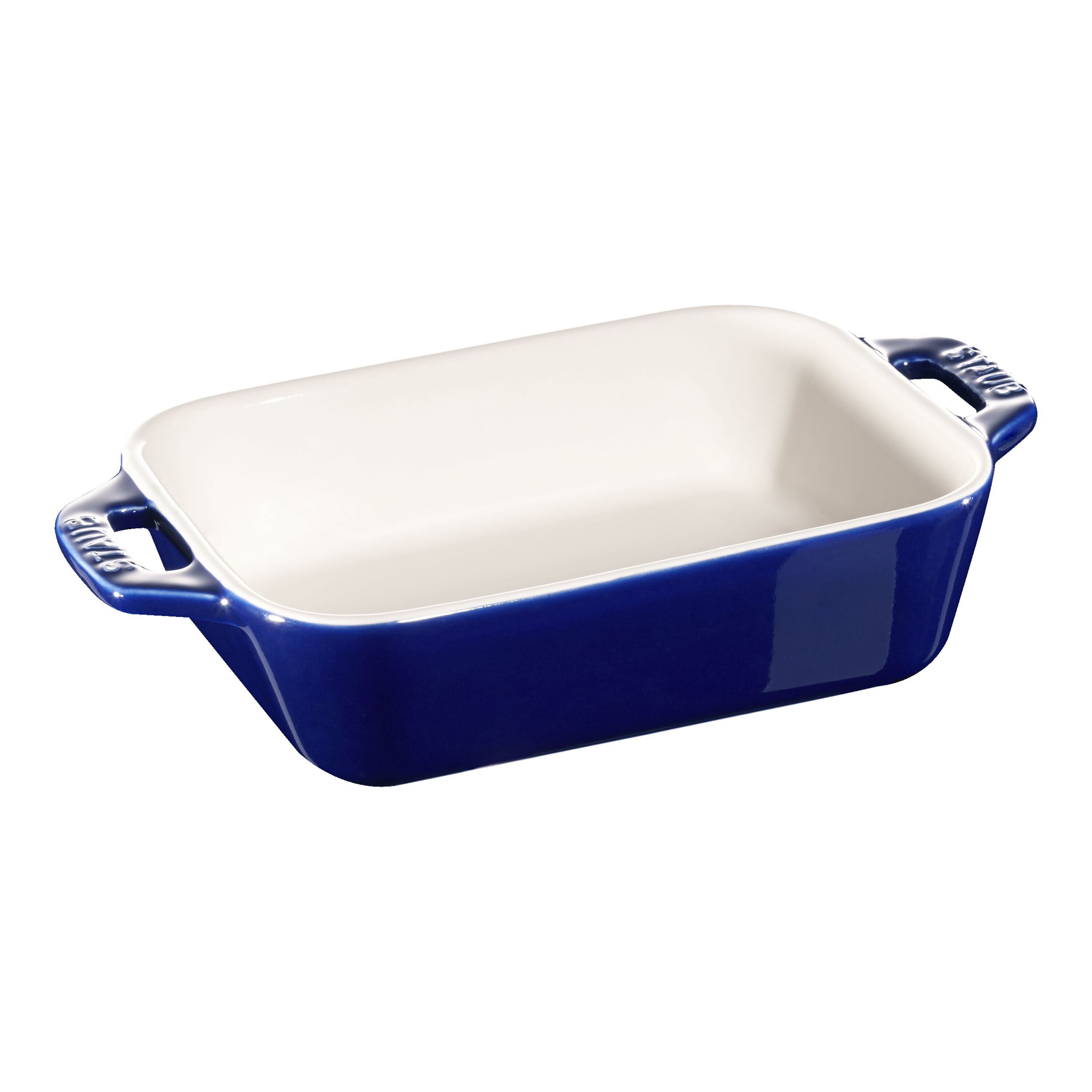 14 x 11 cm rectangular ceramic Oven dish dark-blue