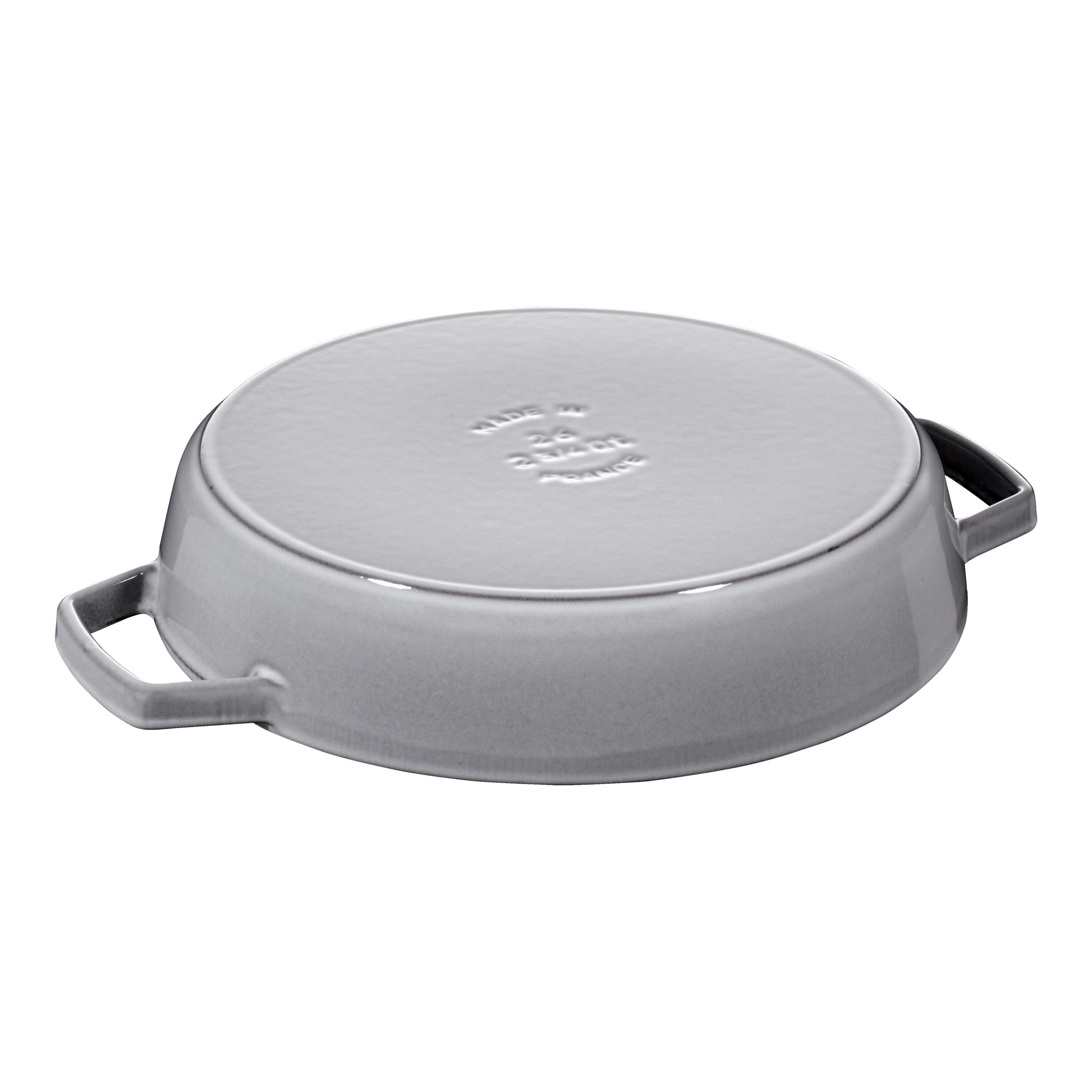 26 cm Cast iron Frying pan with 2 handles graphite-grey