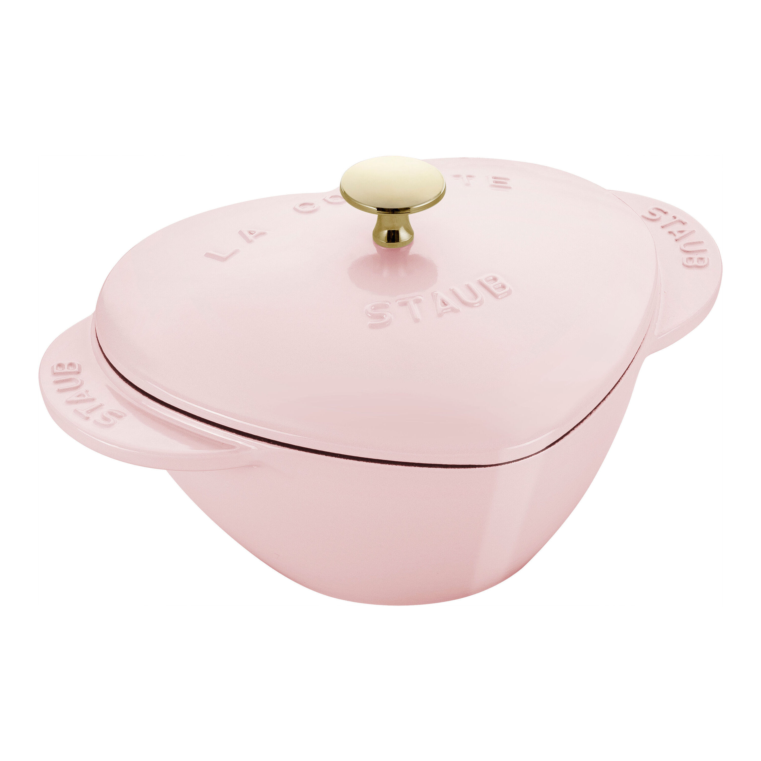 20 cm heart Cast iron Cocotte sorbet rose
