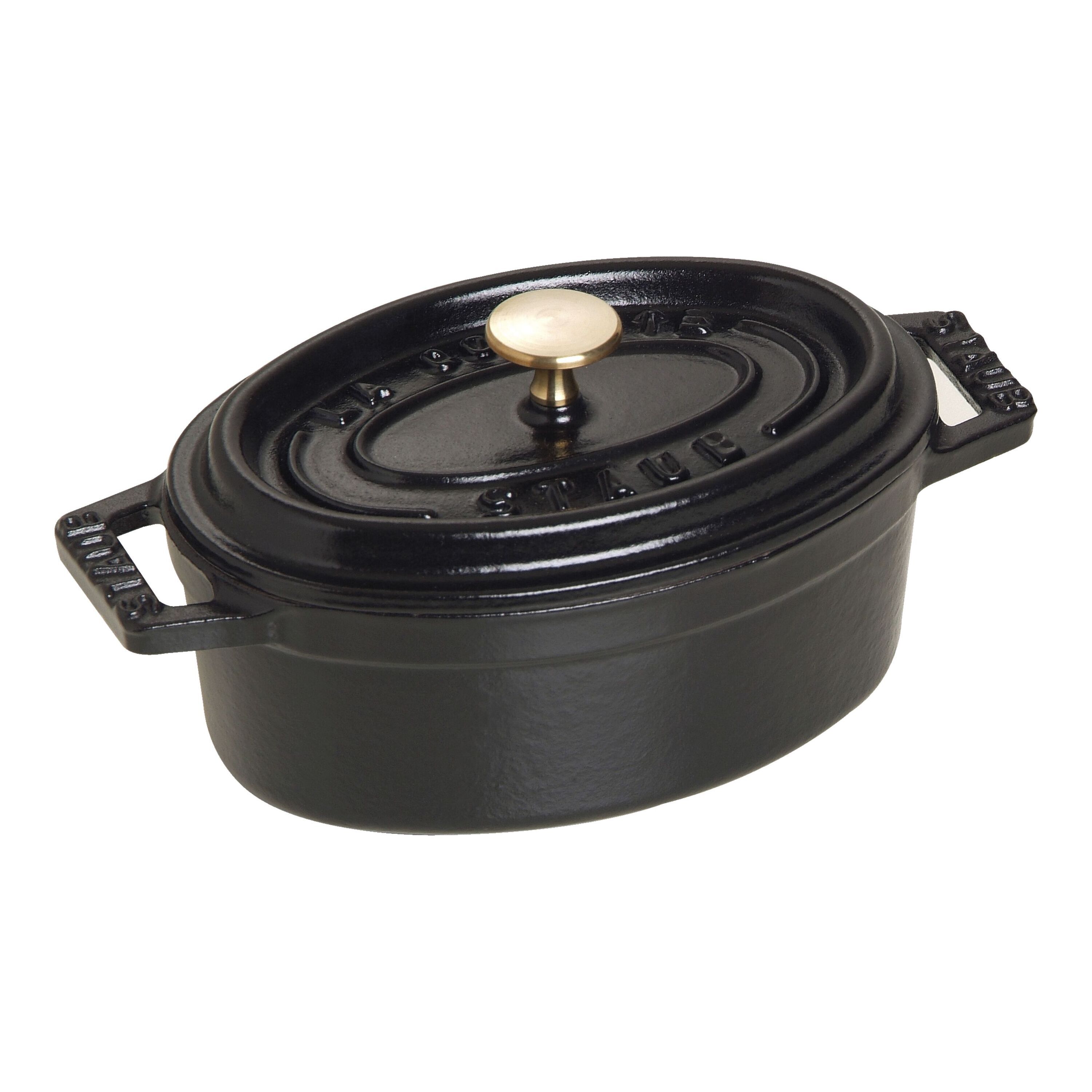11 cm oval Cast iron Mini Cocotte black
