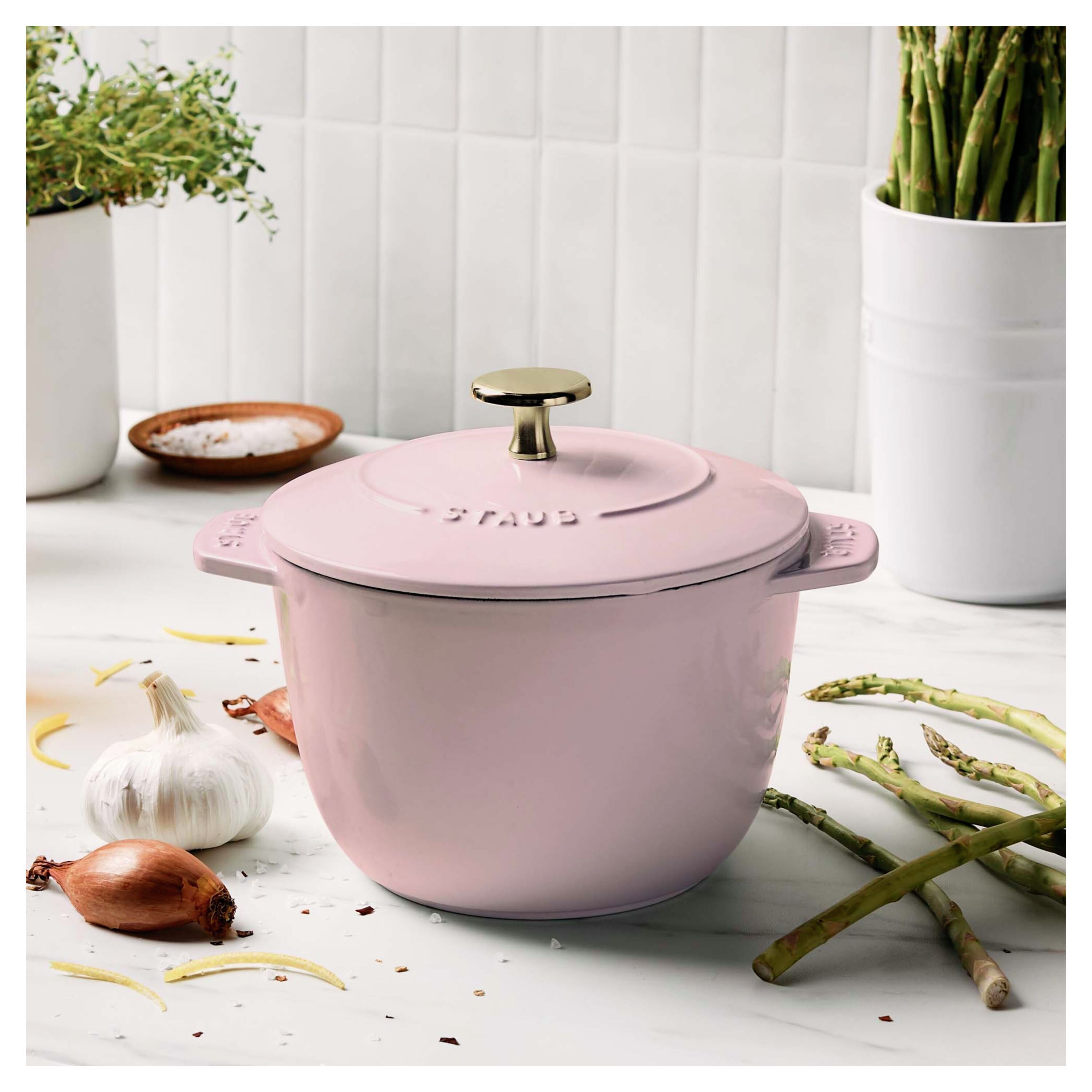 16 cm round Cast iron Rice Cocotte sorbet rose