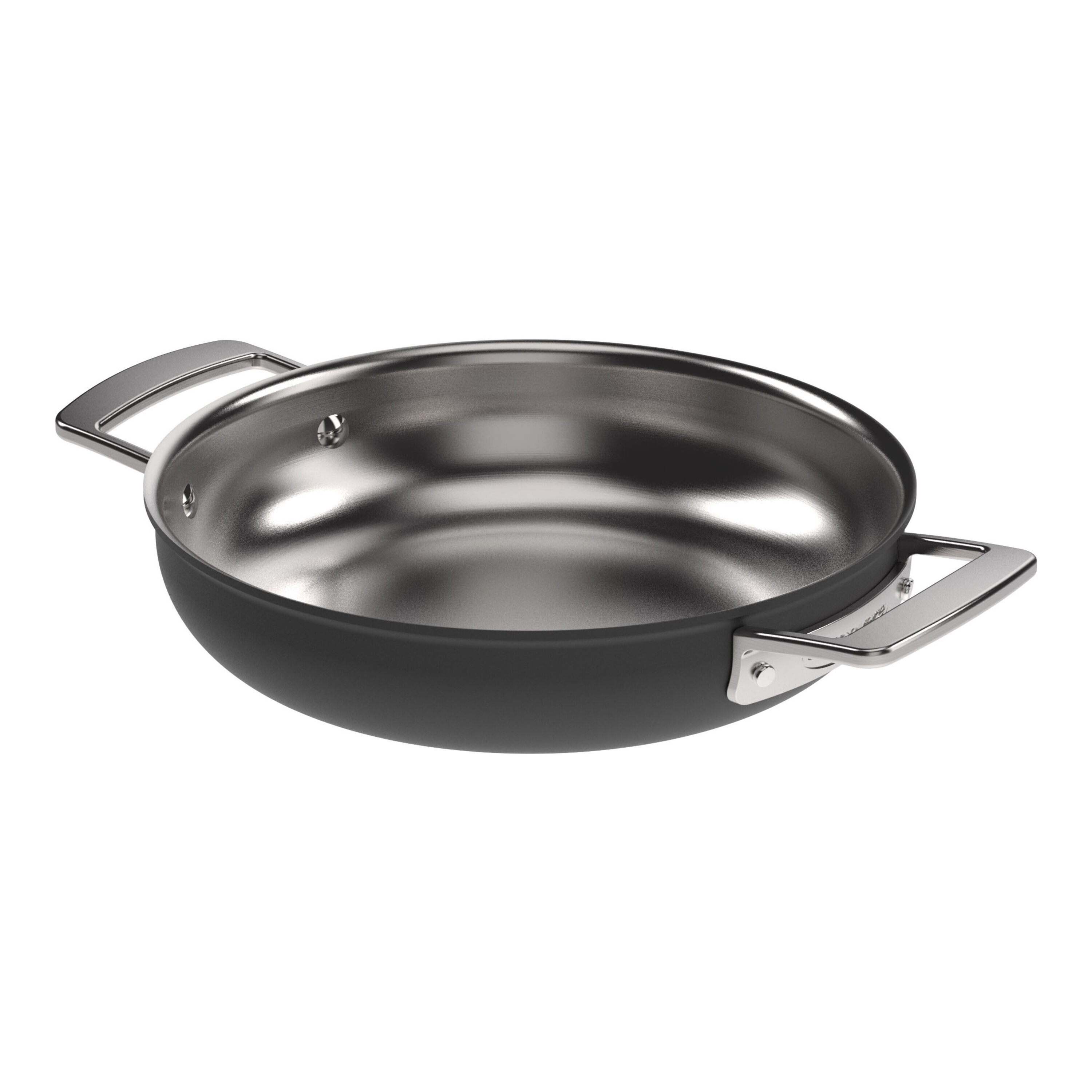 24 cm 18/10 Stainless Steel Frying pan silver-black