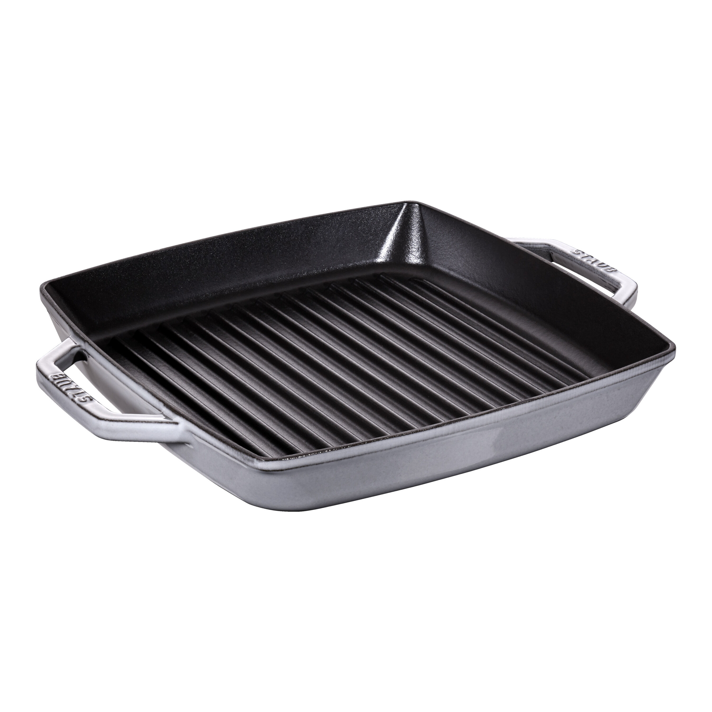 28 cm square Cast iron Grill pan graphite-grey