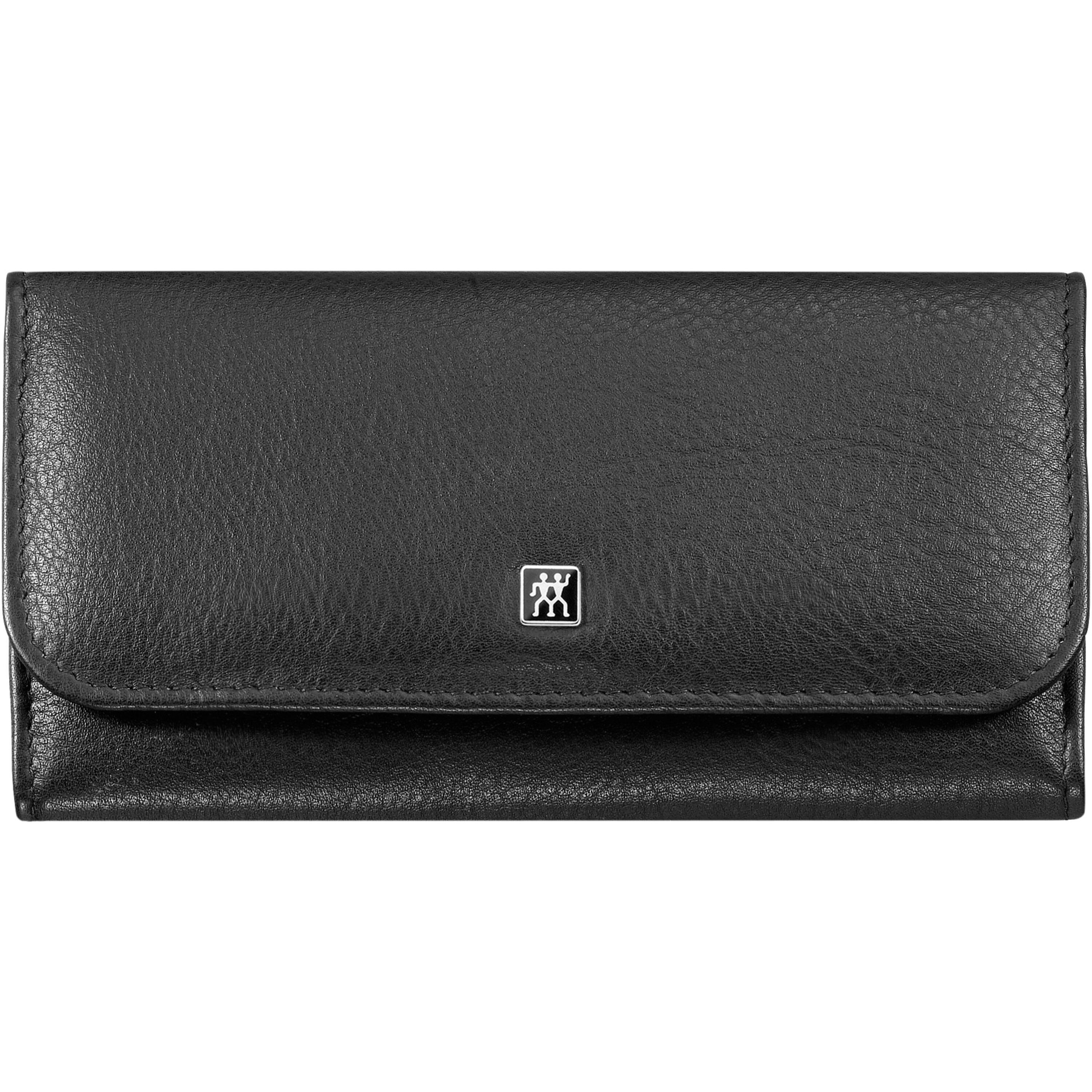 5-pcs Calf leather Snap fastener case black