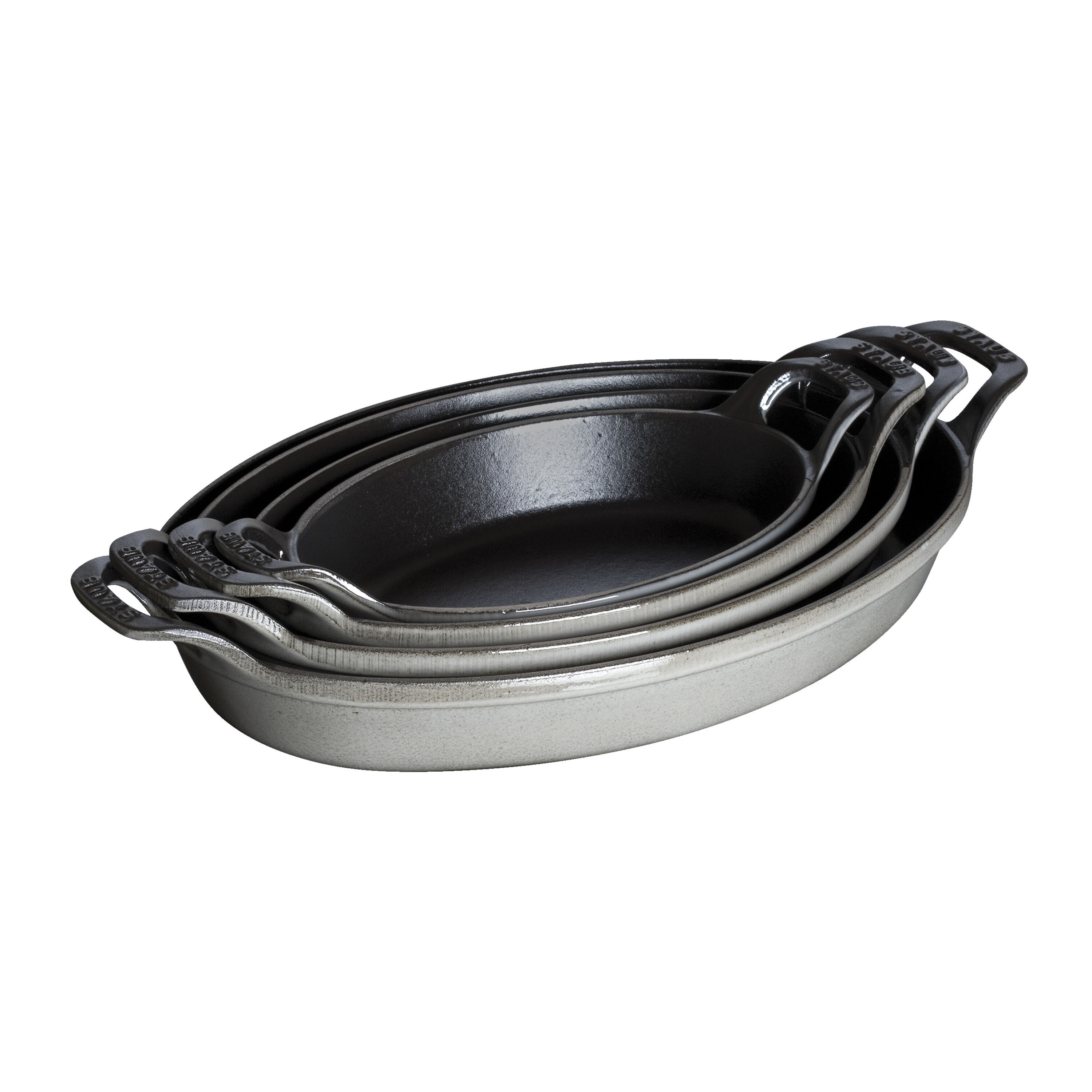 21 cm oval Cast iron Oven dish graphite-grey