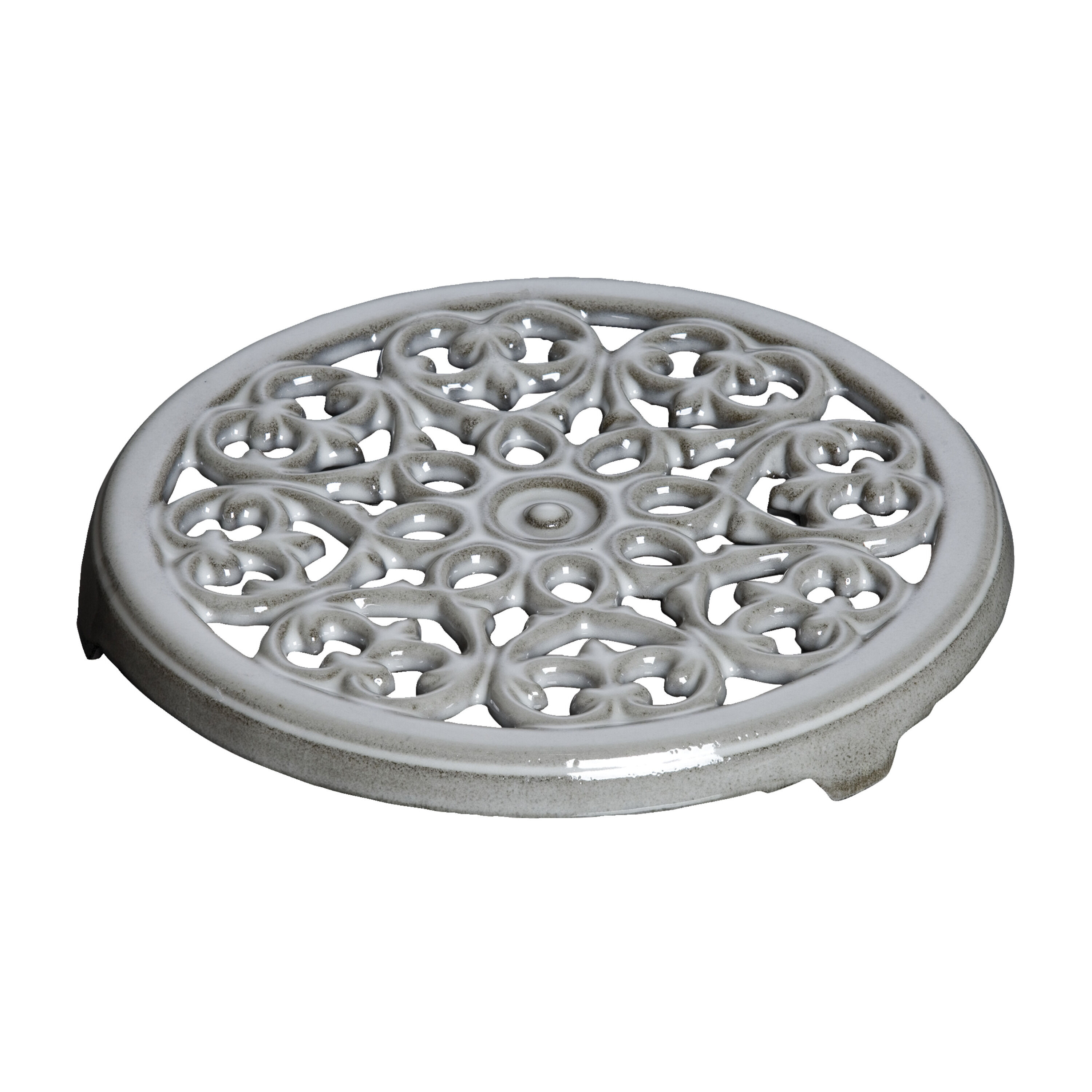 23 cm round Cast iron Trivet graphite-grey
