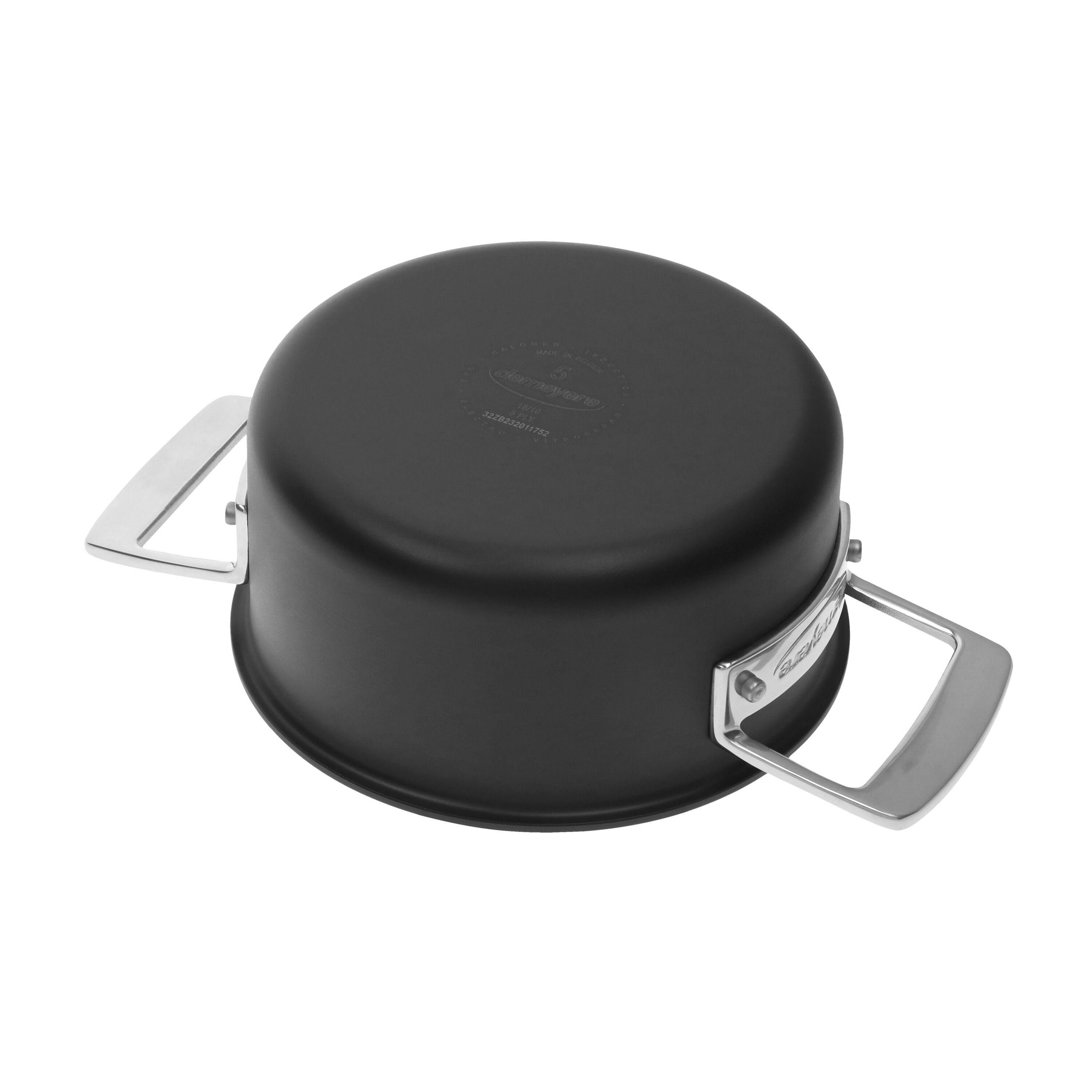16 cm 18/10 Stainless Steel Stew pot silver-black