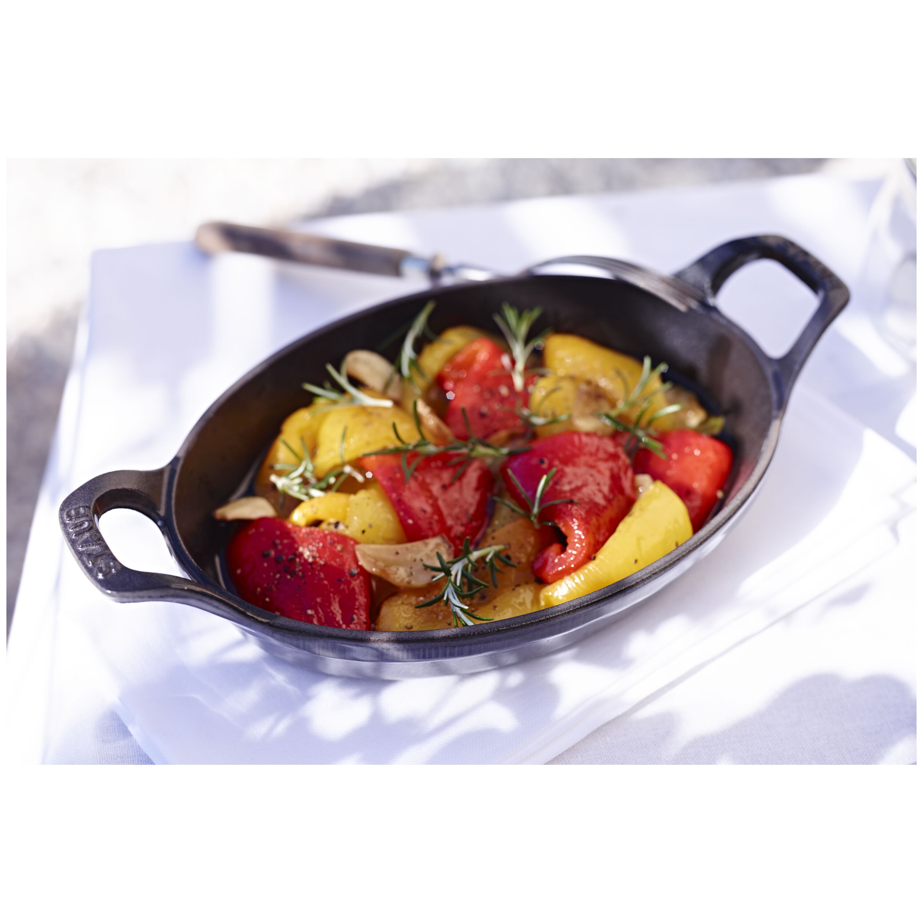 15 cm oval Cast iron Oven dish graphite-grey