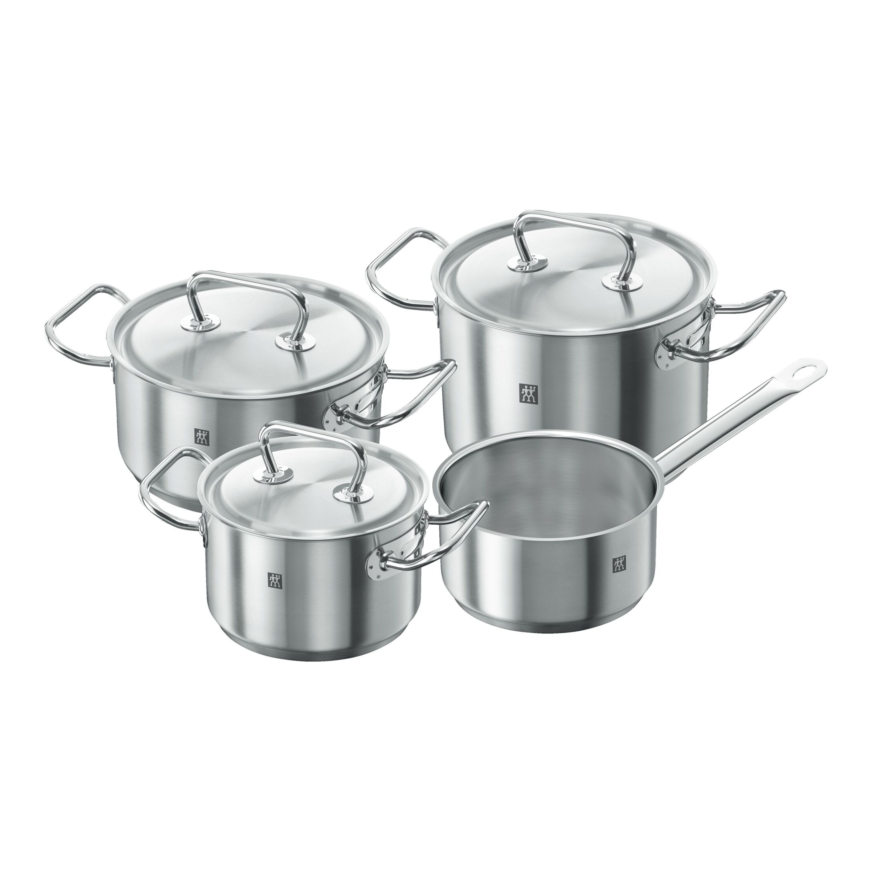 4-pcs 18/10 Stainless Steel Pot set silver