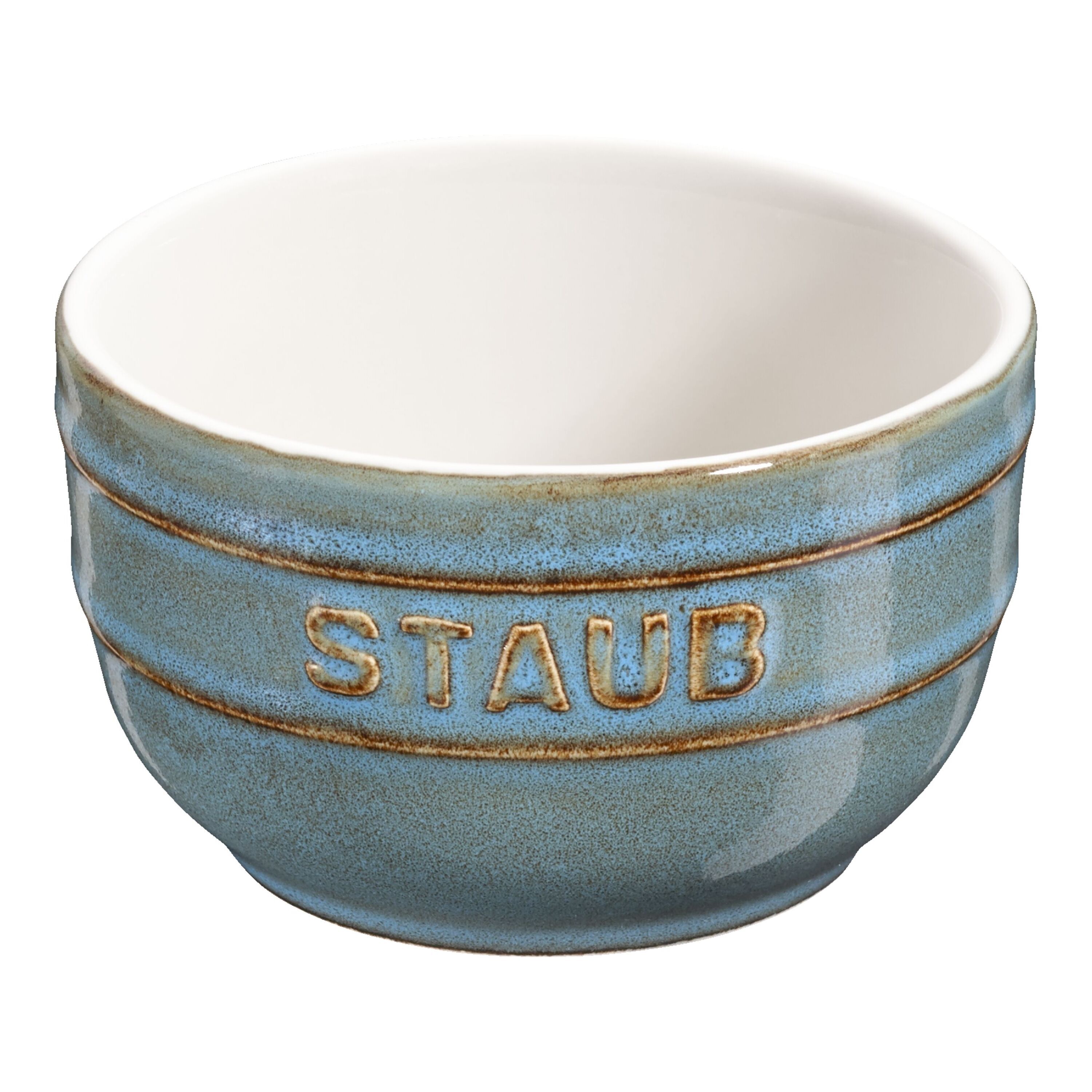 9 cm / 2-pcs round ceramic Ramekin set ancient-turquoise