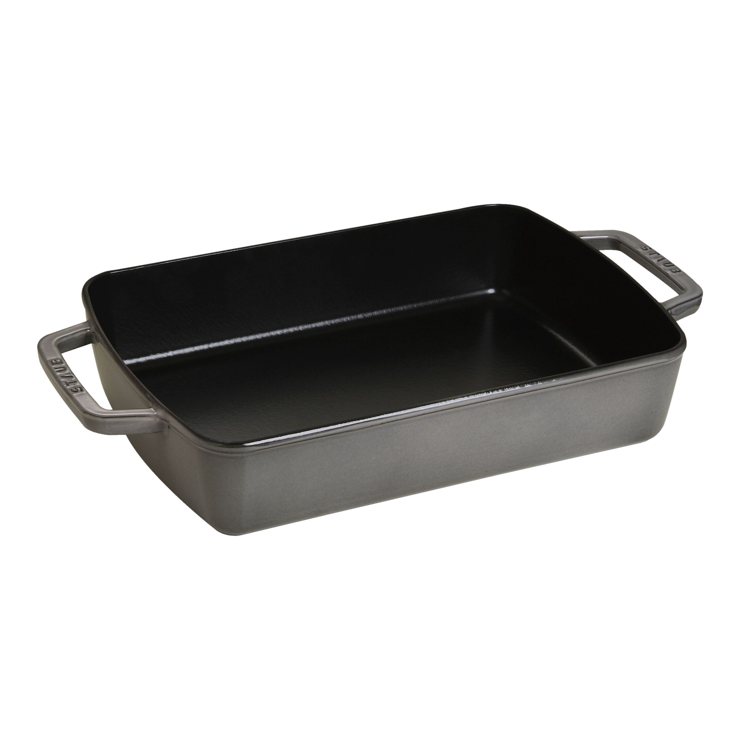 30 x 20 cm rectangular Cast iron Oven dish graphite-grey