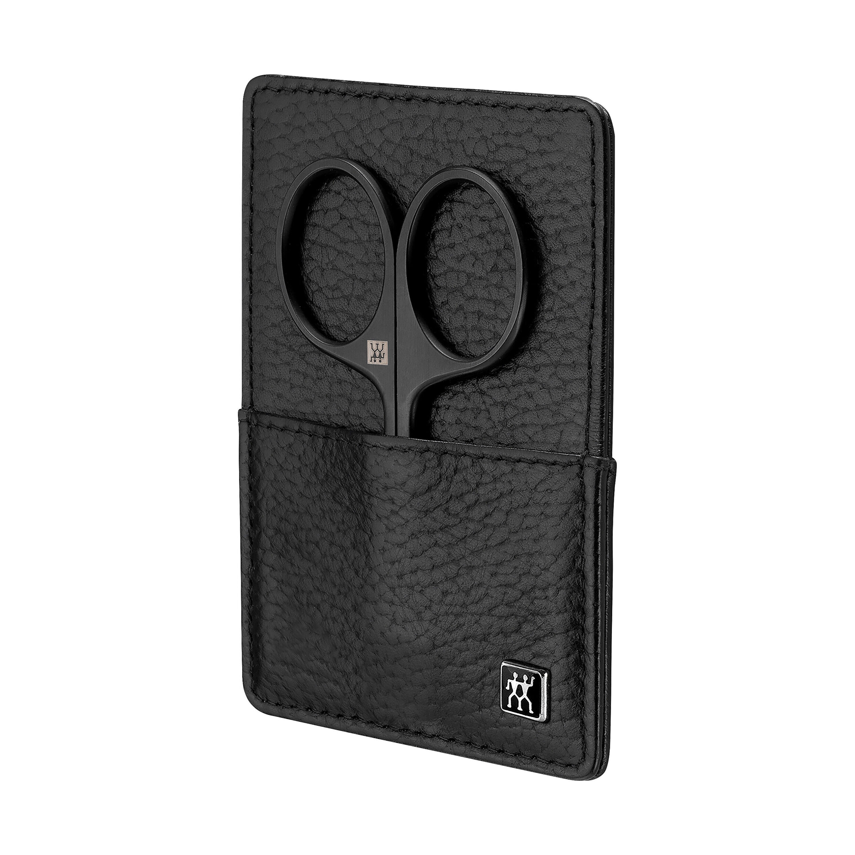 3-pcs Leather Pocket case black