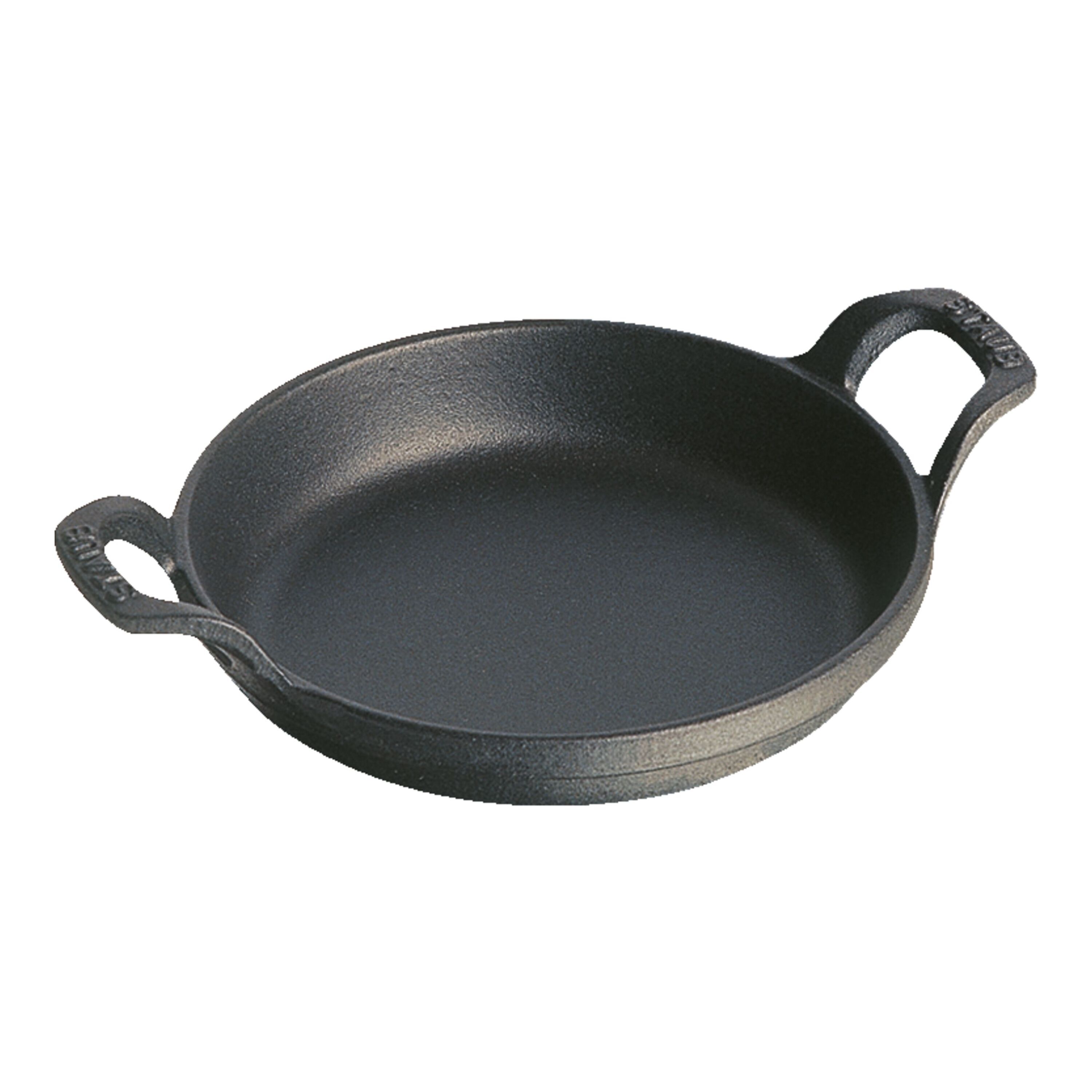 12 cm round Cast iron Oven dish black