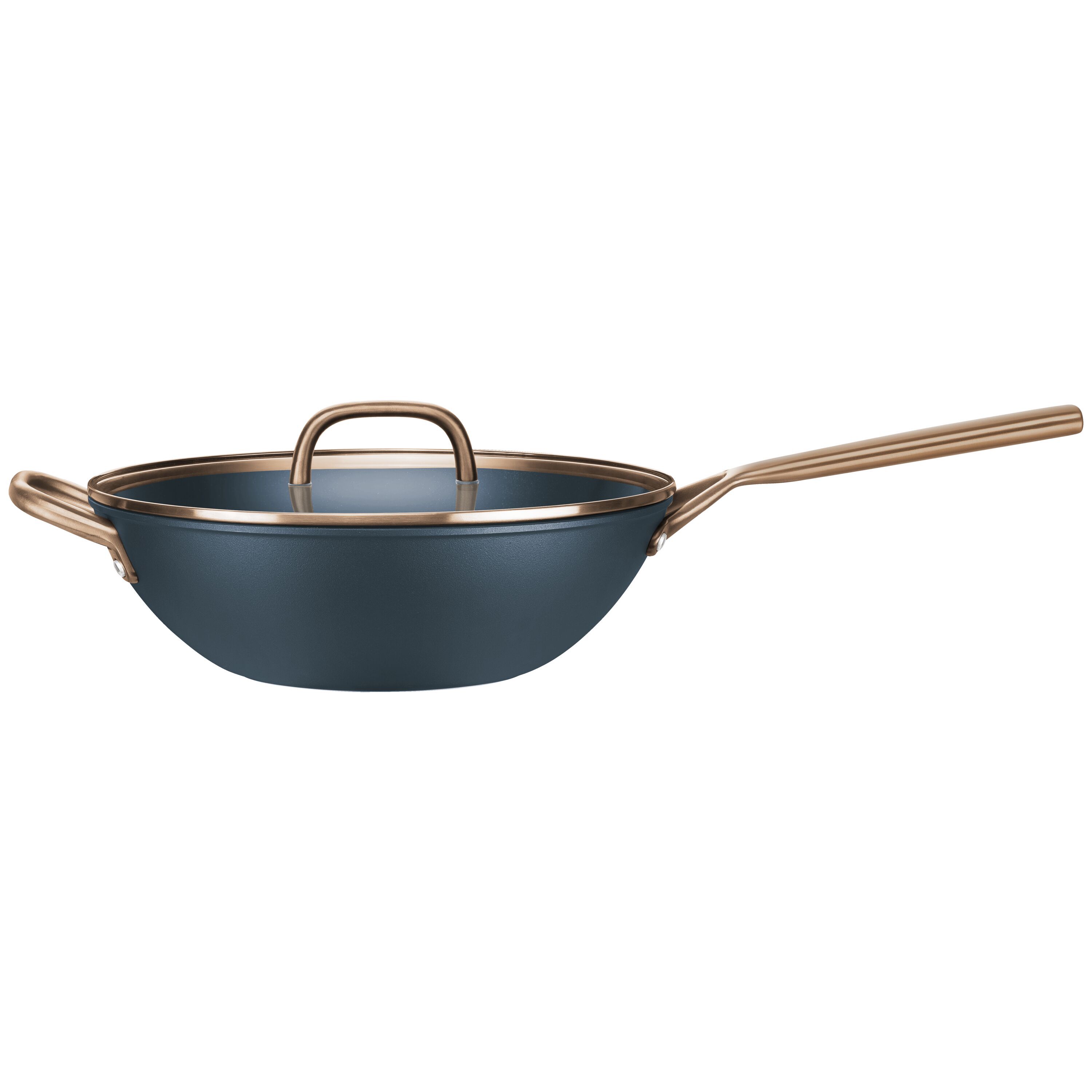 30 cm Aluminium Wok with glass lid