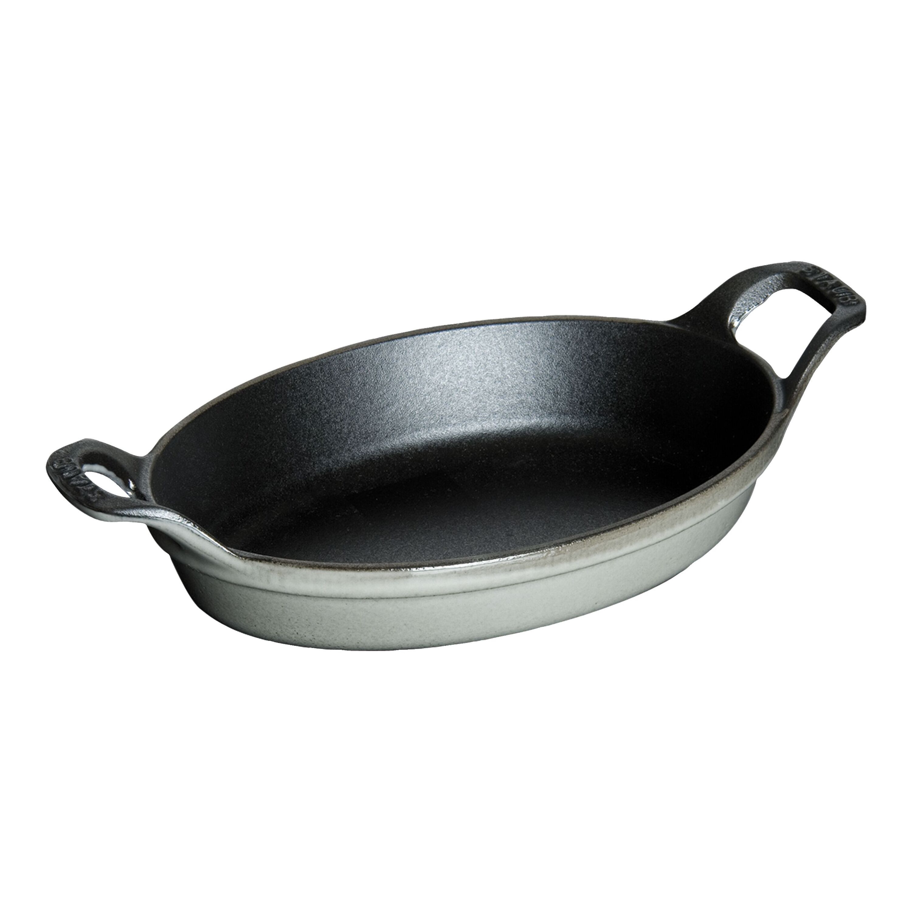 15 cm oval Cast iron Oven dish graphite-grey