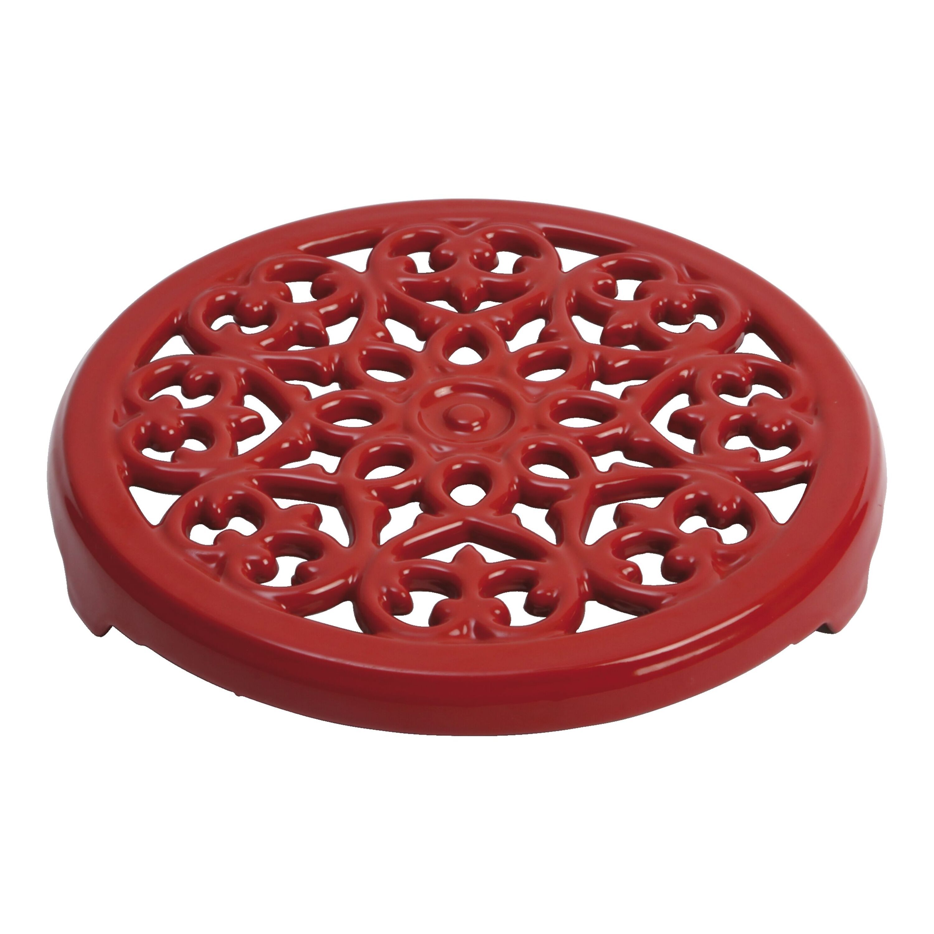 23 cm round Cast iron Trivet cherry