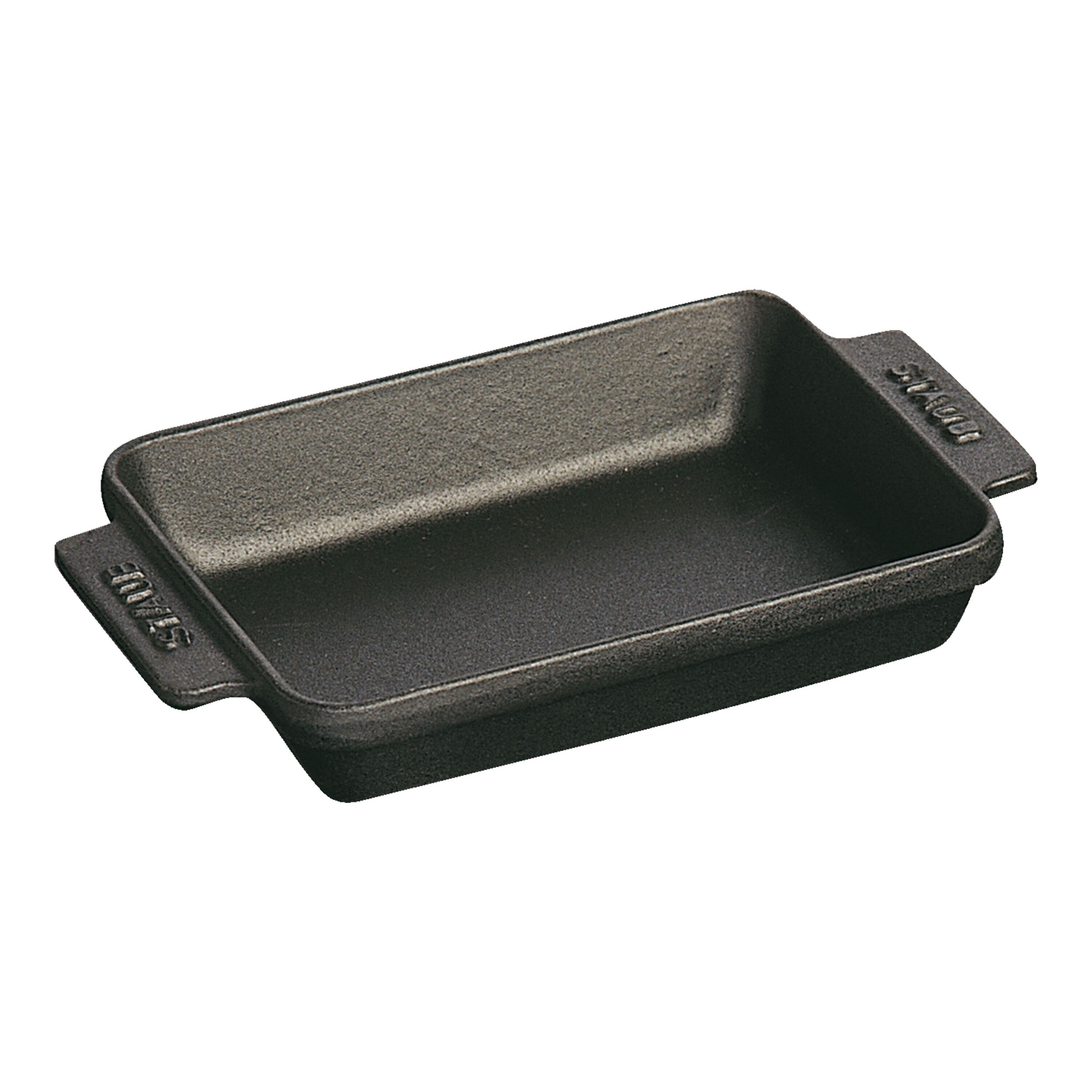 15 x 11 cm rectangular Cast iron Oven dish black