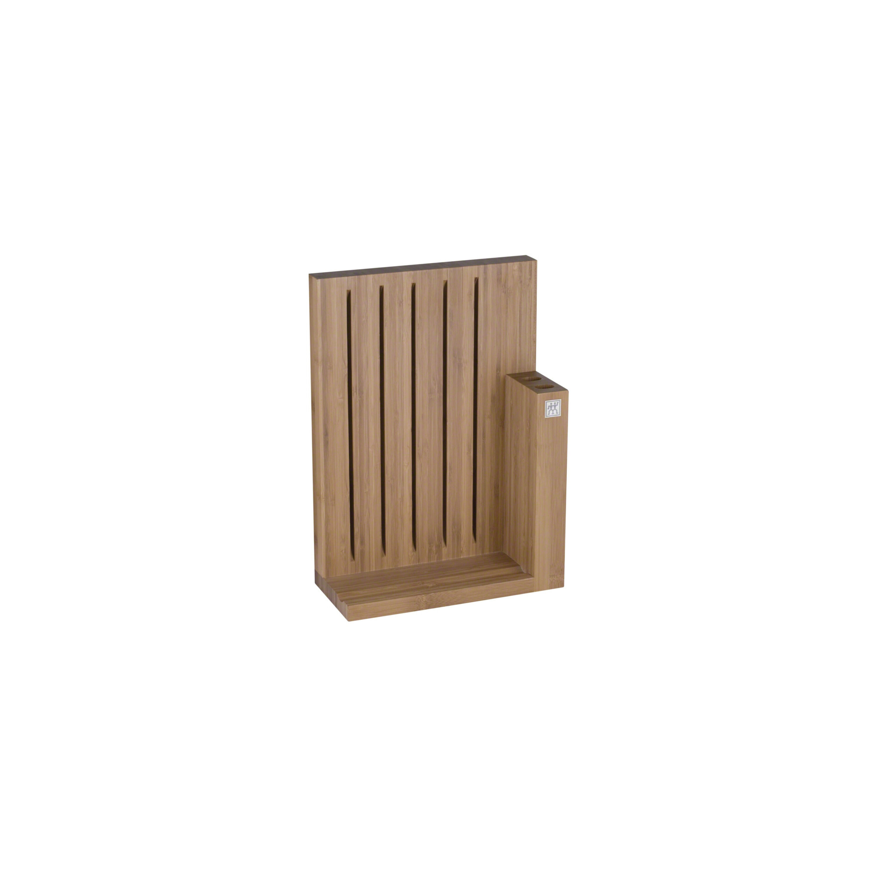 5 slot brown Knife block empty magnetic