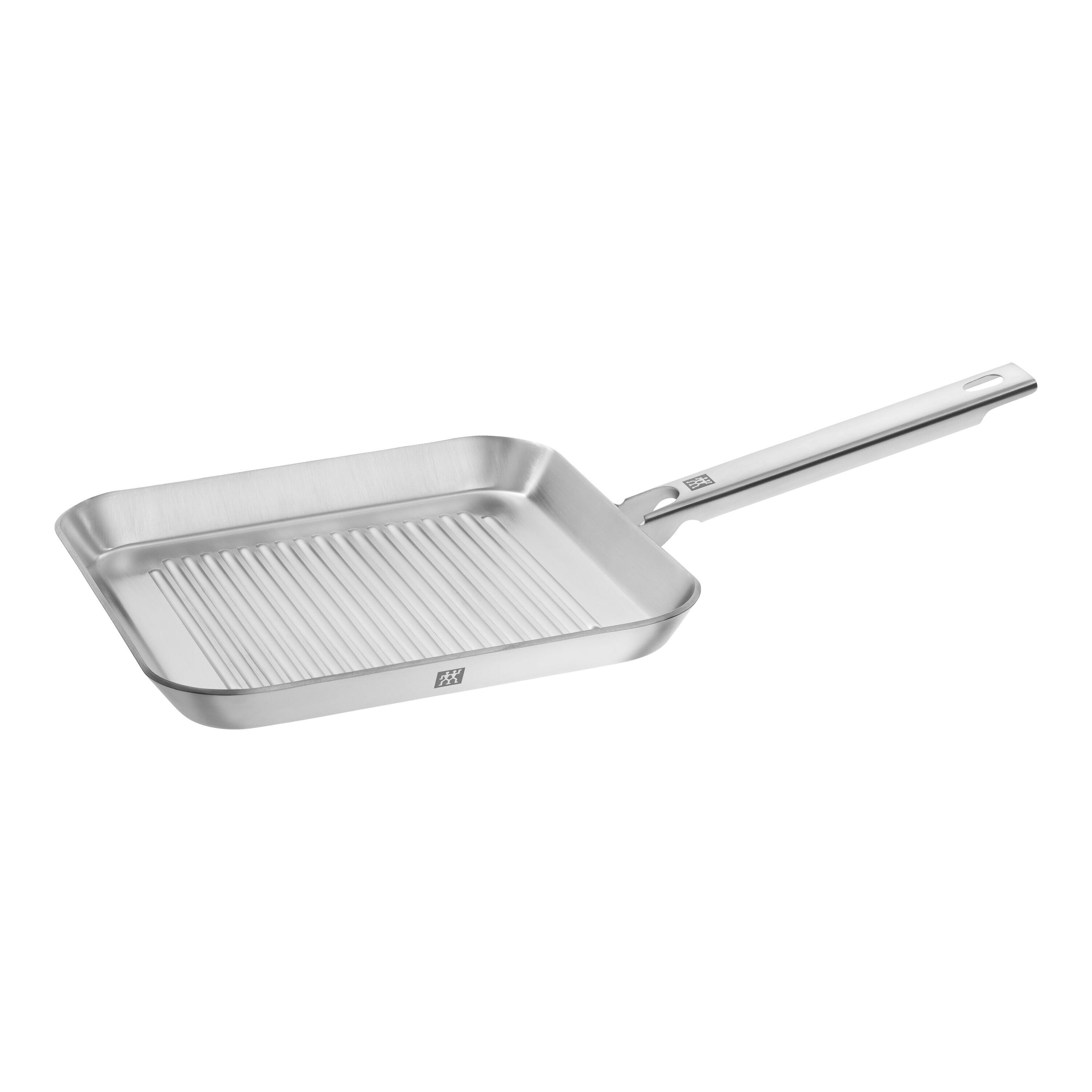 24 x 24 cm square 18/10 Stainless Steel Grill pan silver