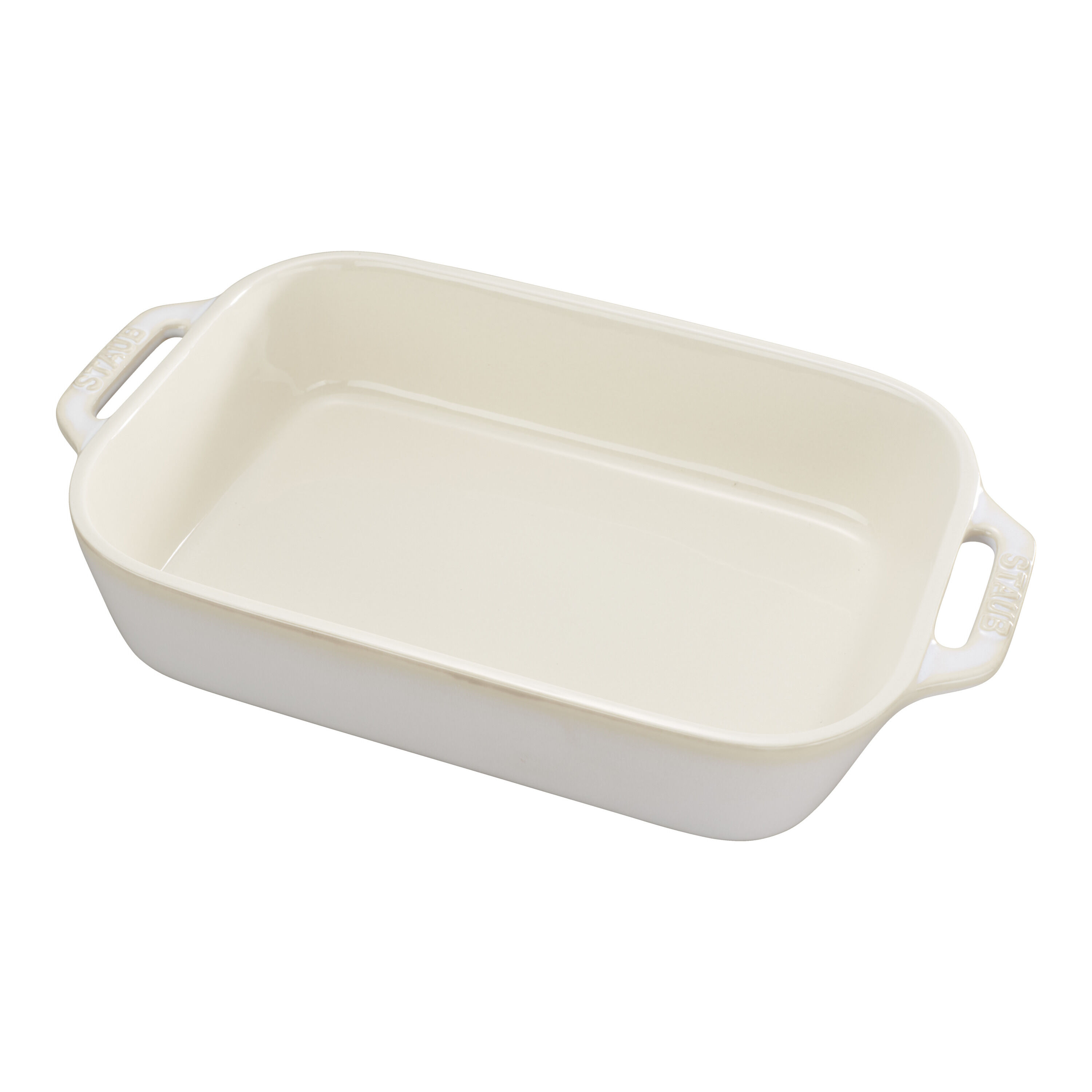 27 x 20 cm rectangular ceramic Oven dish ivory-white