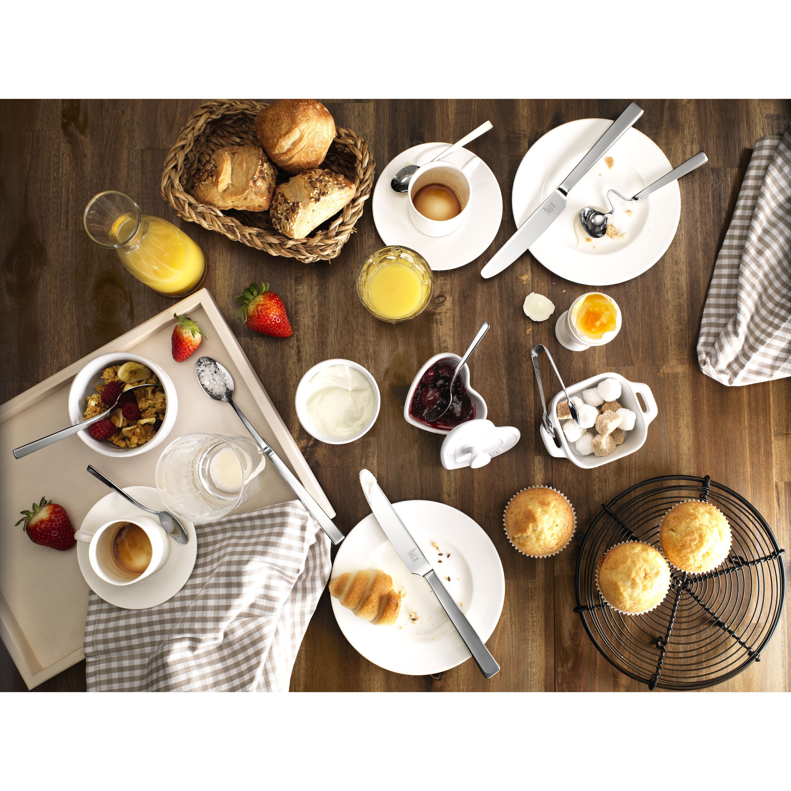 Coffee spoon set 6-pcs, polished
