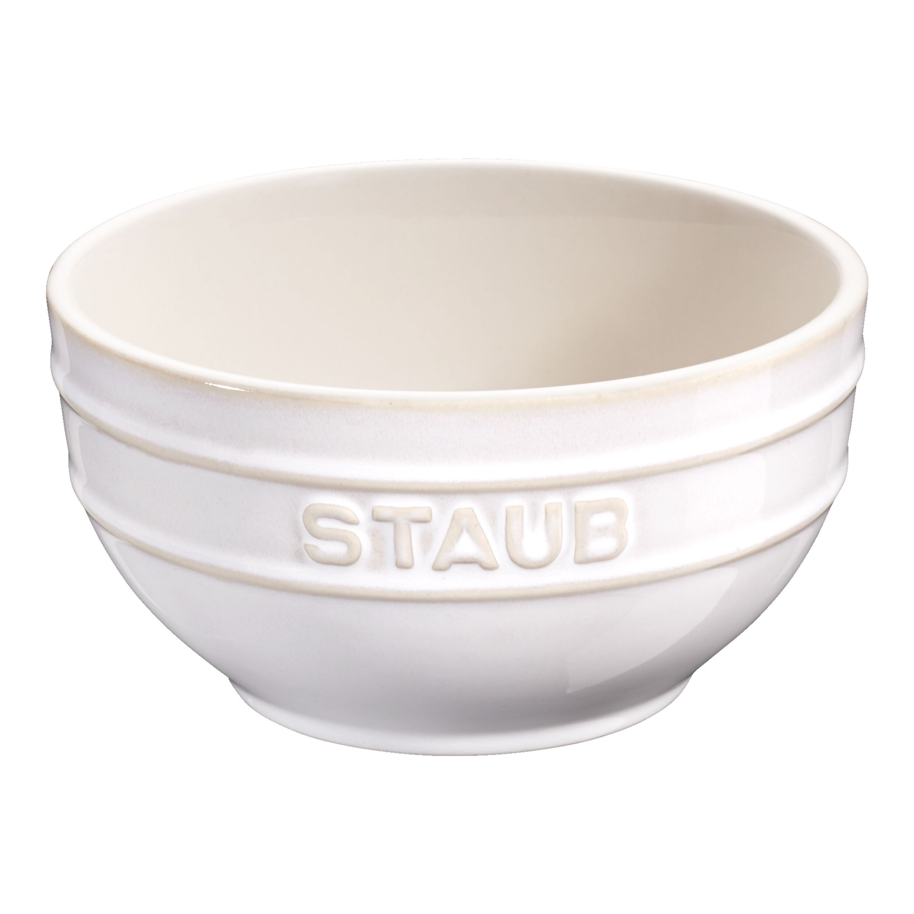14 cm round ceramic Bowl ivory-white