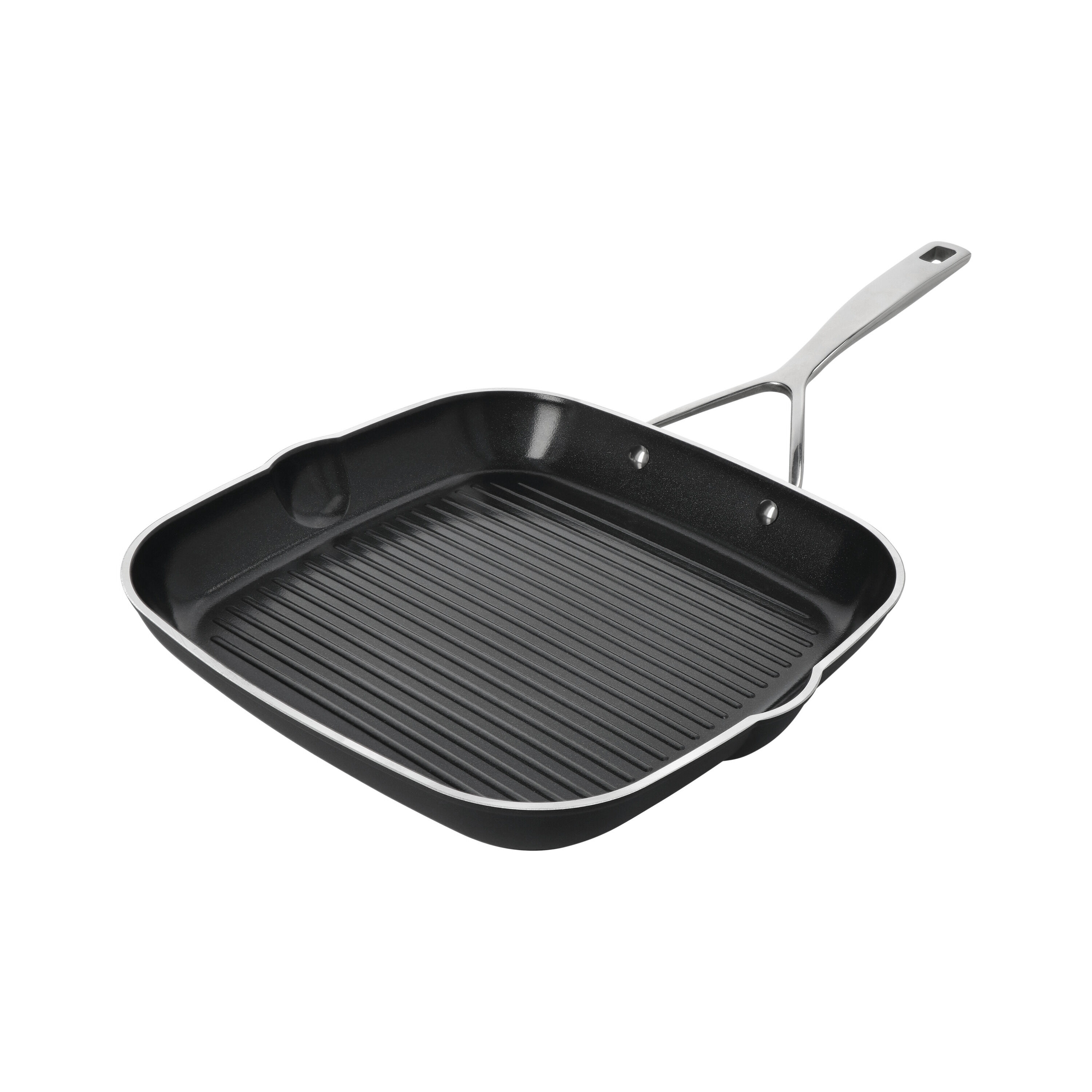 28 cm square Aluminium Grill pan black