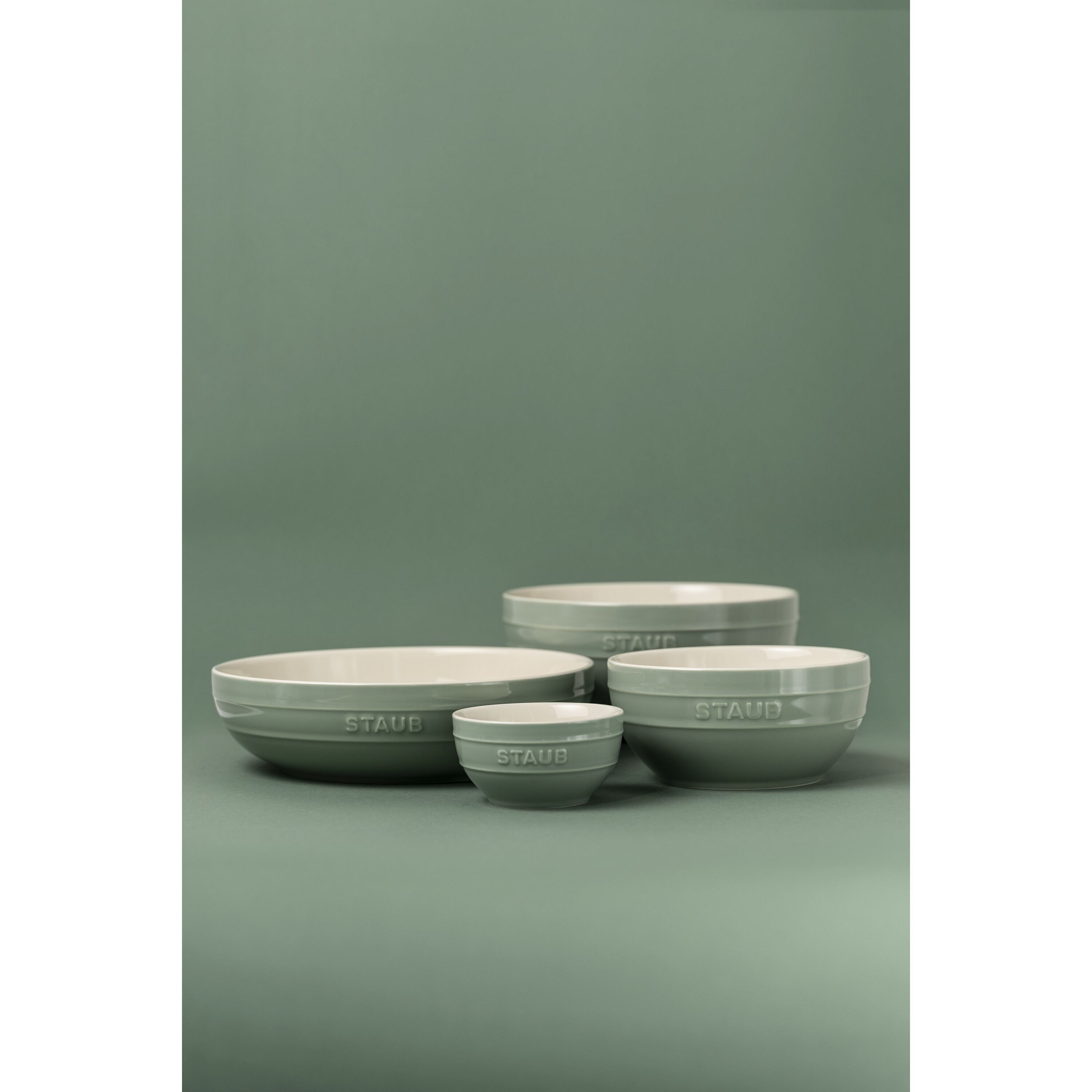 24 cm round ceramic Bowl eucalyptus