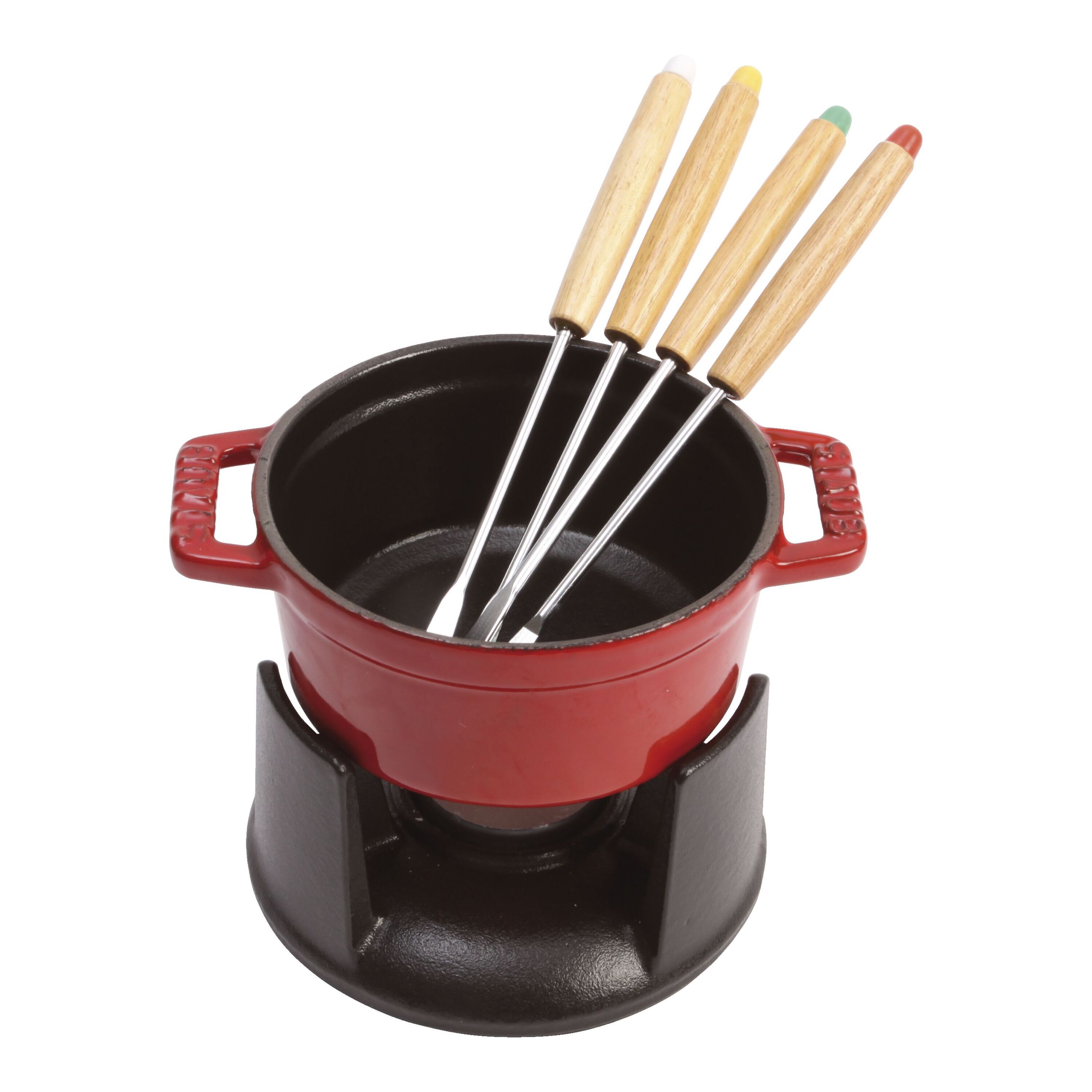 10 cm Cast iron Fondue Set cherry